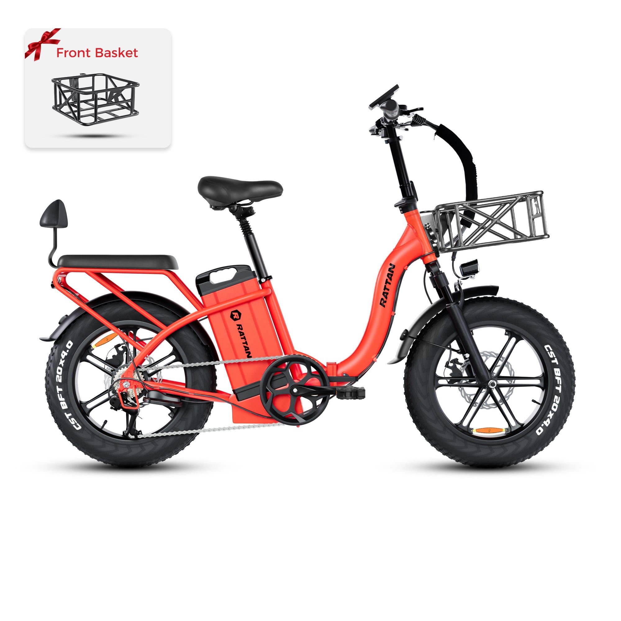 Rattan LF Ultra Step Thru Folding Fat Tire Electric Bike