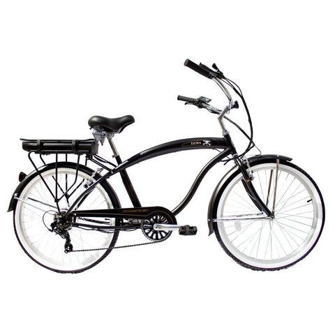 Micargi Luna Men's 350W 48V Vintage Style Beach Cruiser Electric Bike