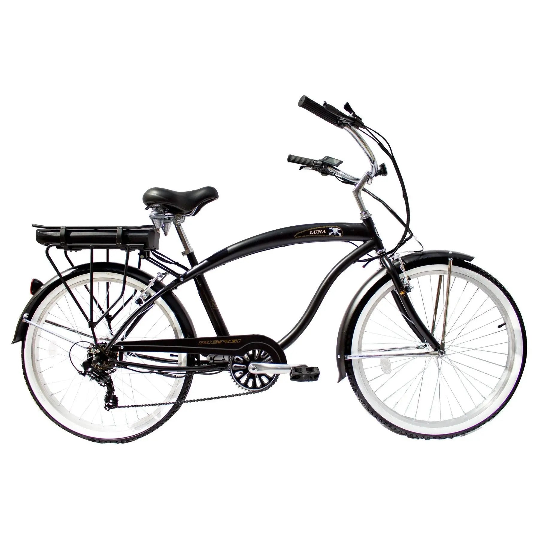 Micargi Luna Men's 350W 48V Vintage Style Beach Cruiser Electric Bike  Electric Bikes Paradise