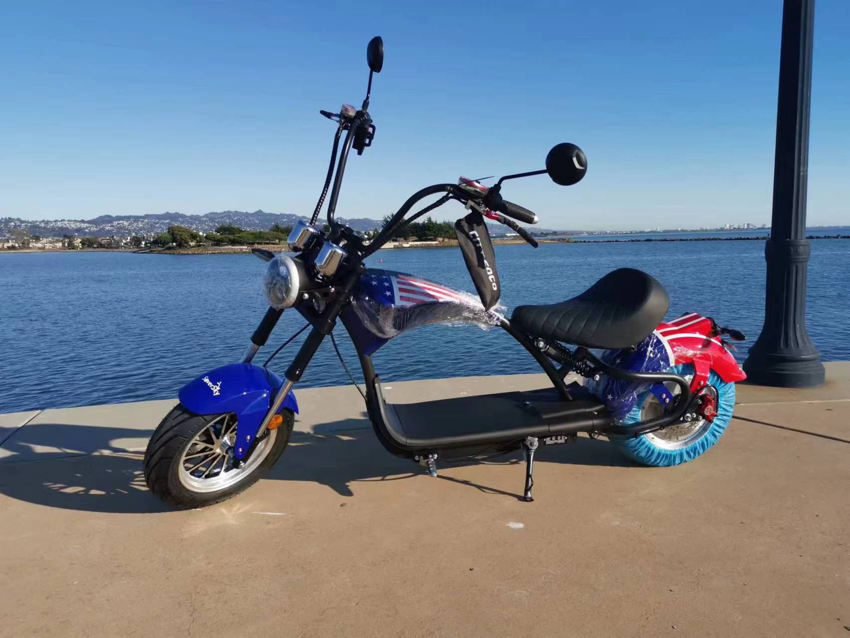 SoverSky M3P 3000W 60V Fat Tire Electric Chopper Scooter