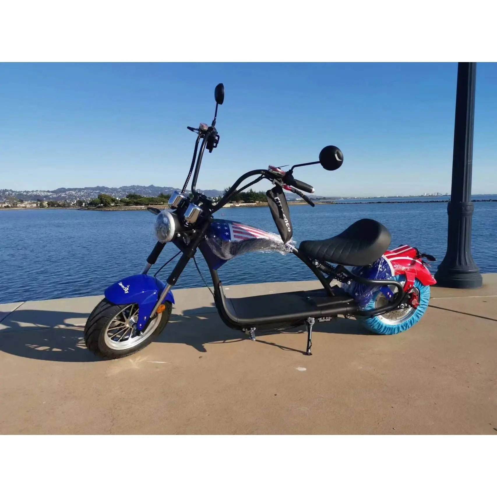 SoverSky M3P 3000W 60V Fat Tire Electric Chopper Scooter  Electric Bikes Paradise