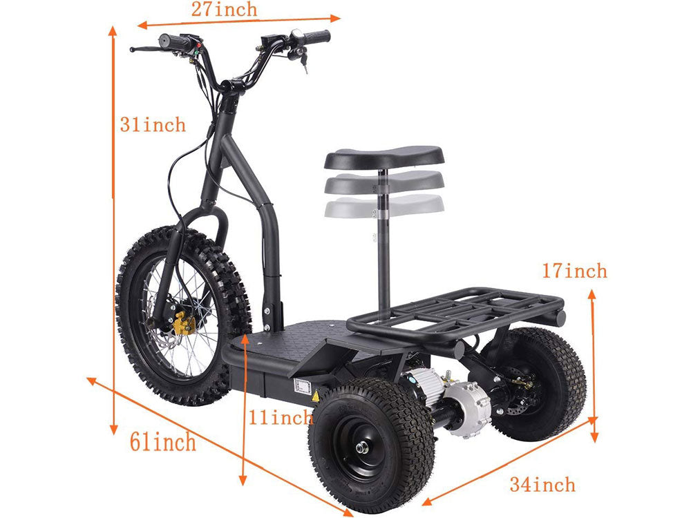 MotoTec 48V 1200W Electric Trike