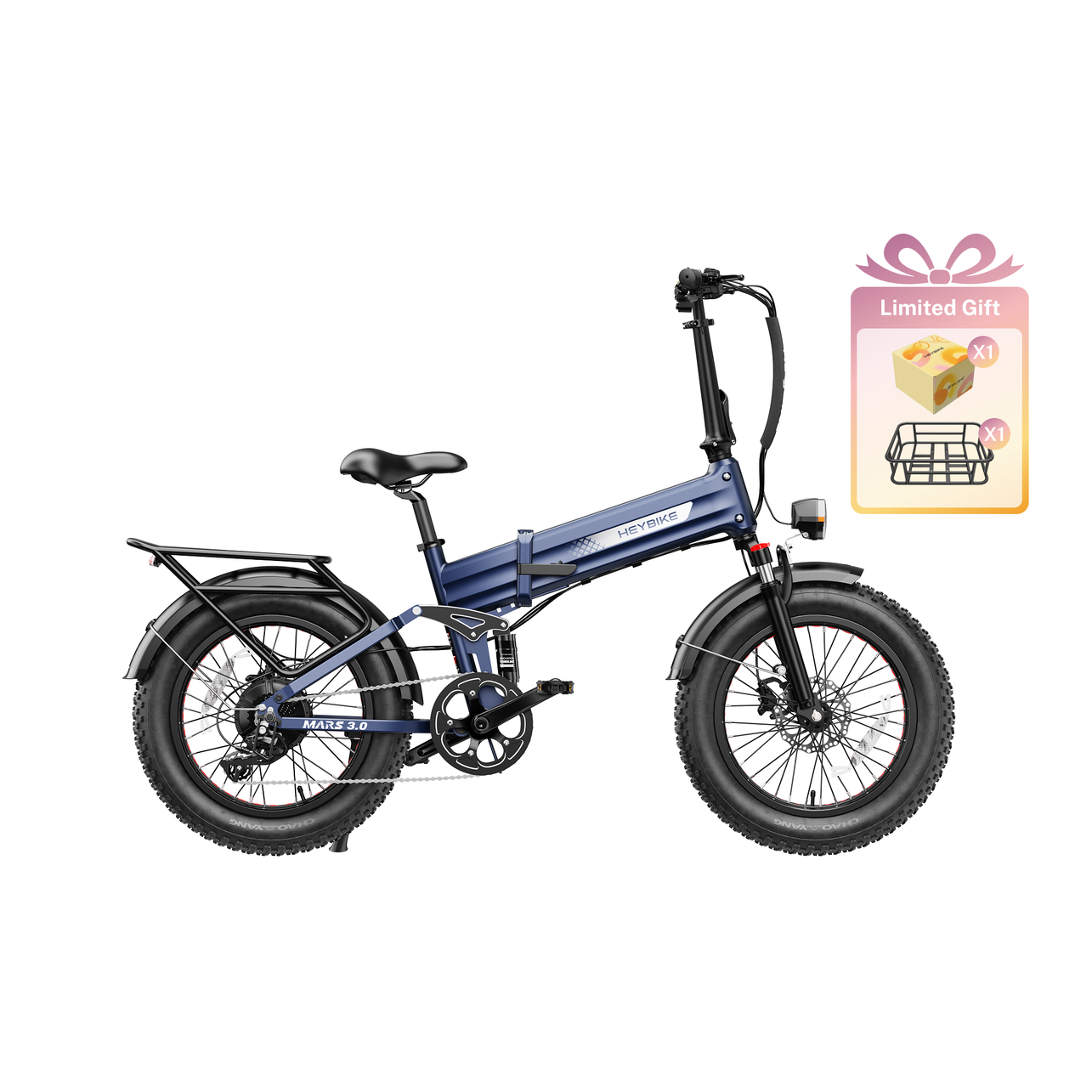 mars mountainbike Heybike Mars 3.0 750W Folding Fat Tire Electric Bike — Electric Bikes  Paradise