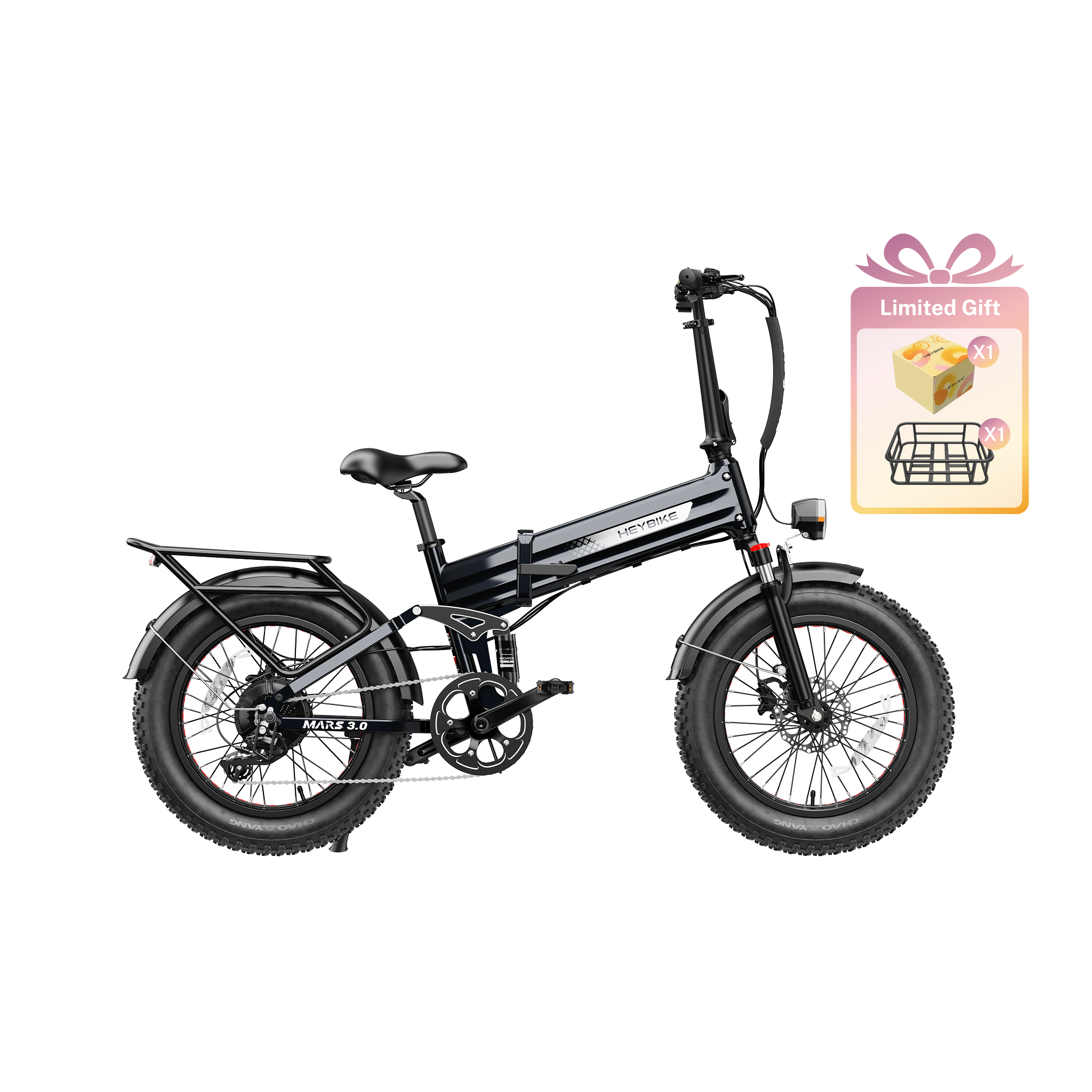 Heybike Mars 3.0 750W Folding Fat Tire Electric Bike