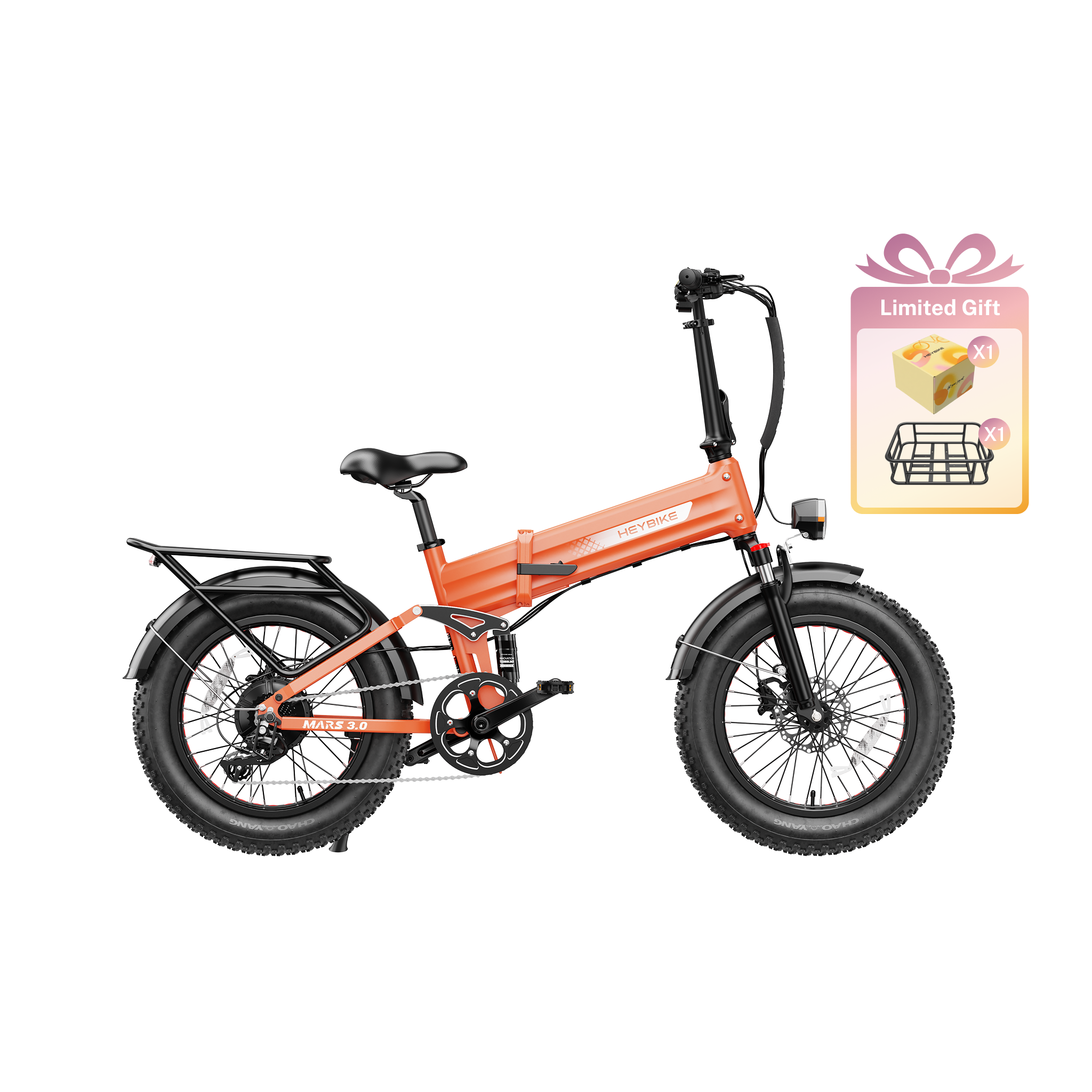Heybike Mars 3.0 750W Folding Fat Tire Electric Bike