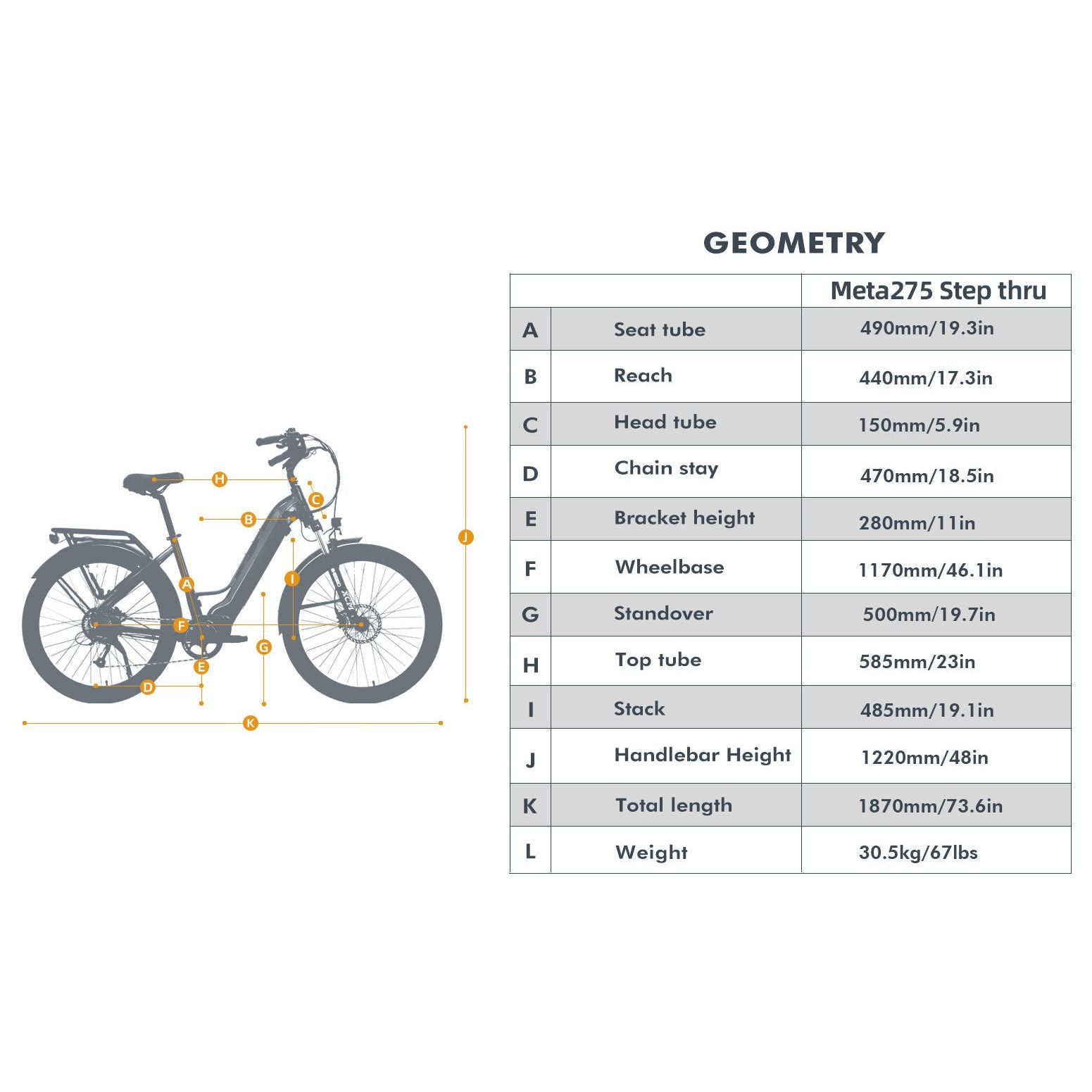 Eunorau Meta275 1.0 Electric City Bike