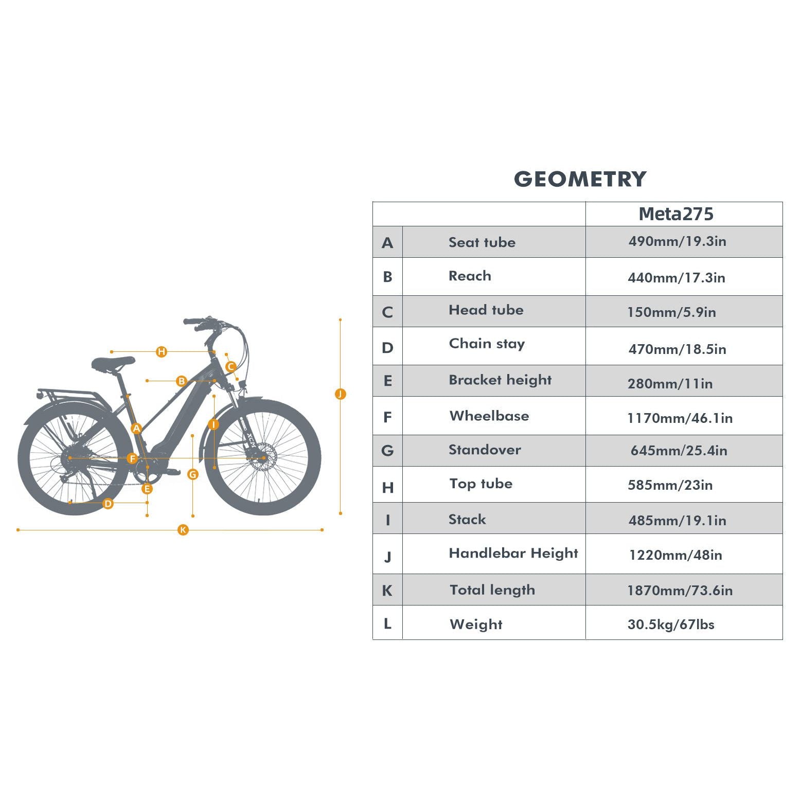Eunorau Meta275 1.0 Electric City Bike