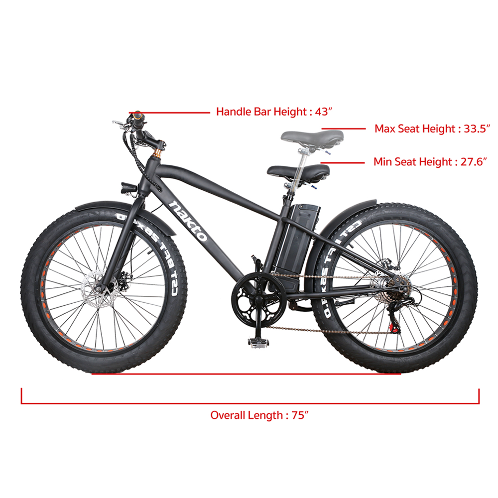 Nakto Cruiser Fat Tire Electric Bike