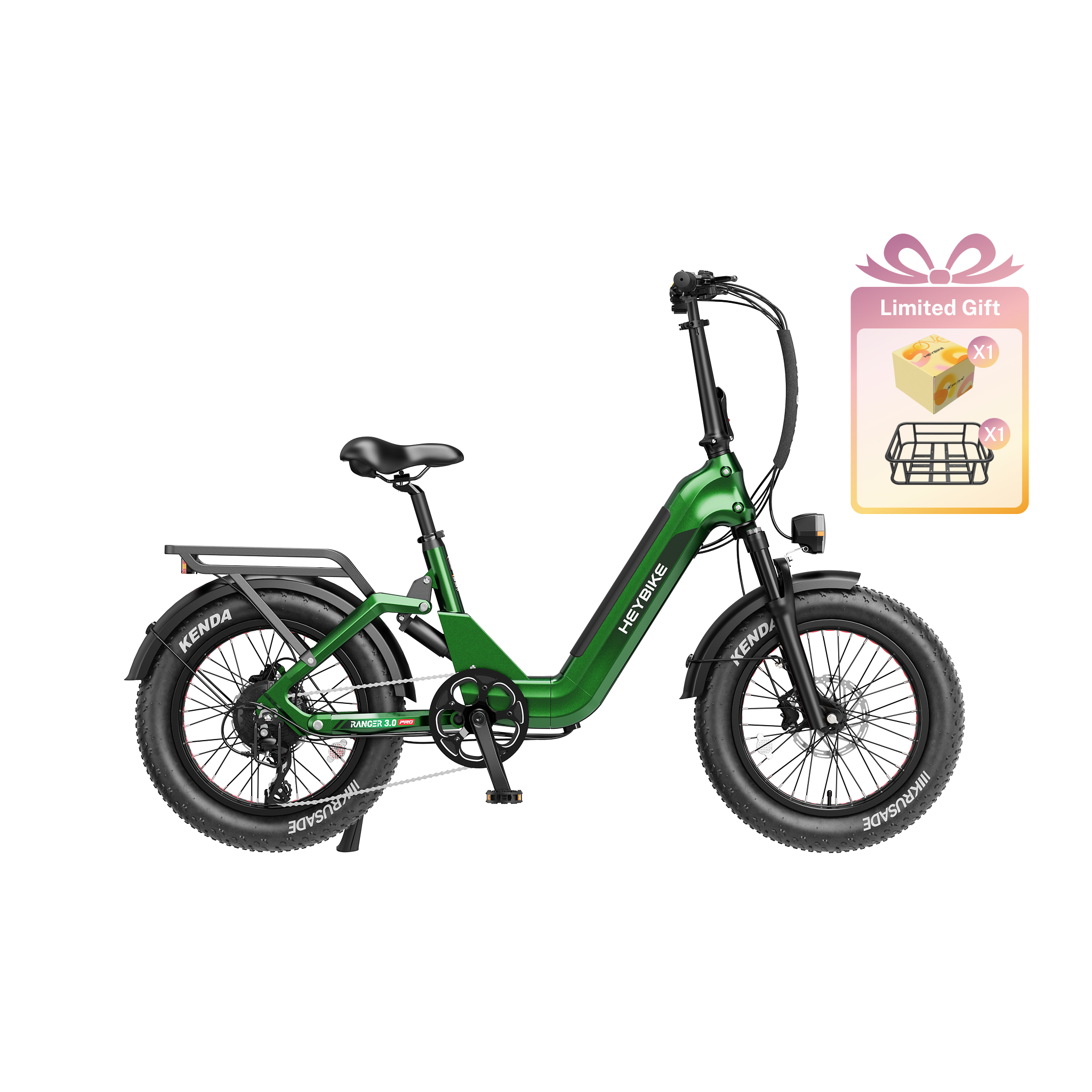 Heybike Ranger 3.0 Pro 750W Folding Fat Tire Electric Bike