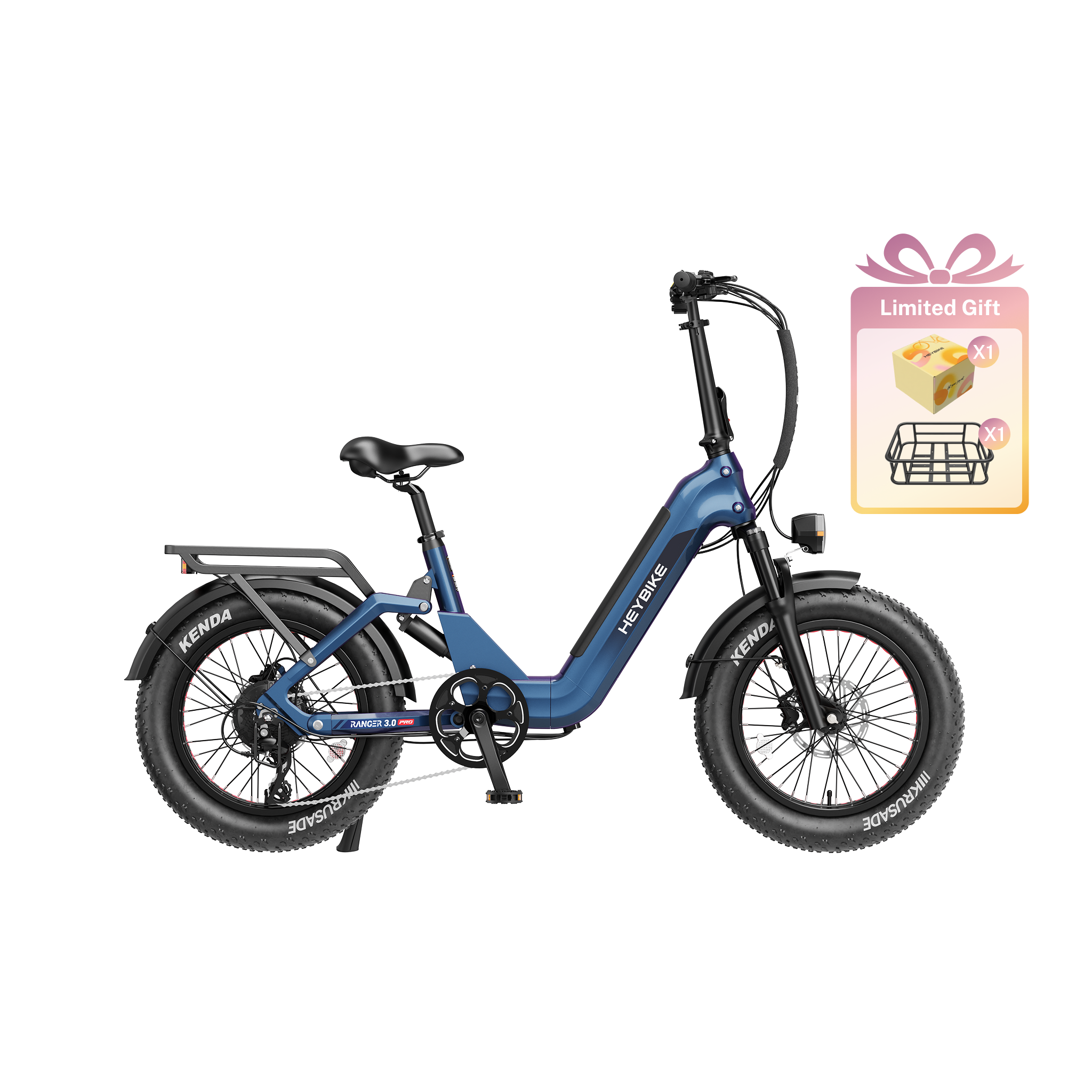 Heybike Ranger 3.0 Pro 750W Folding Fat Tire Electric Bike