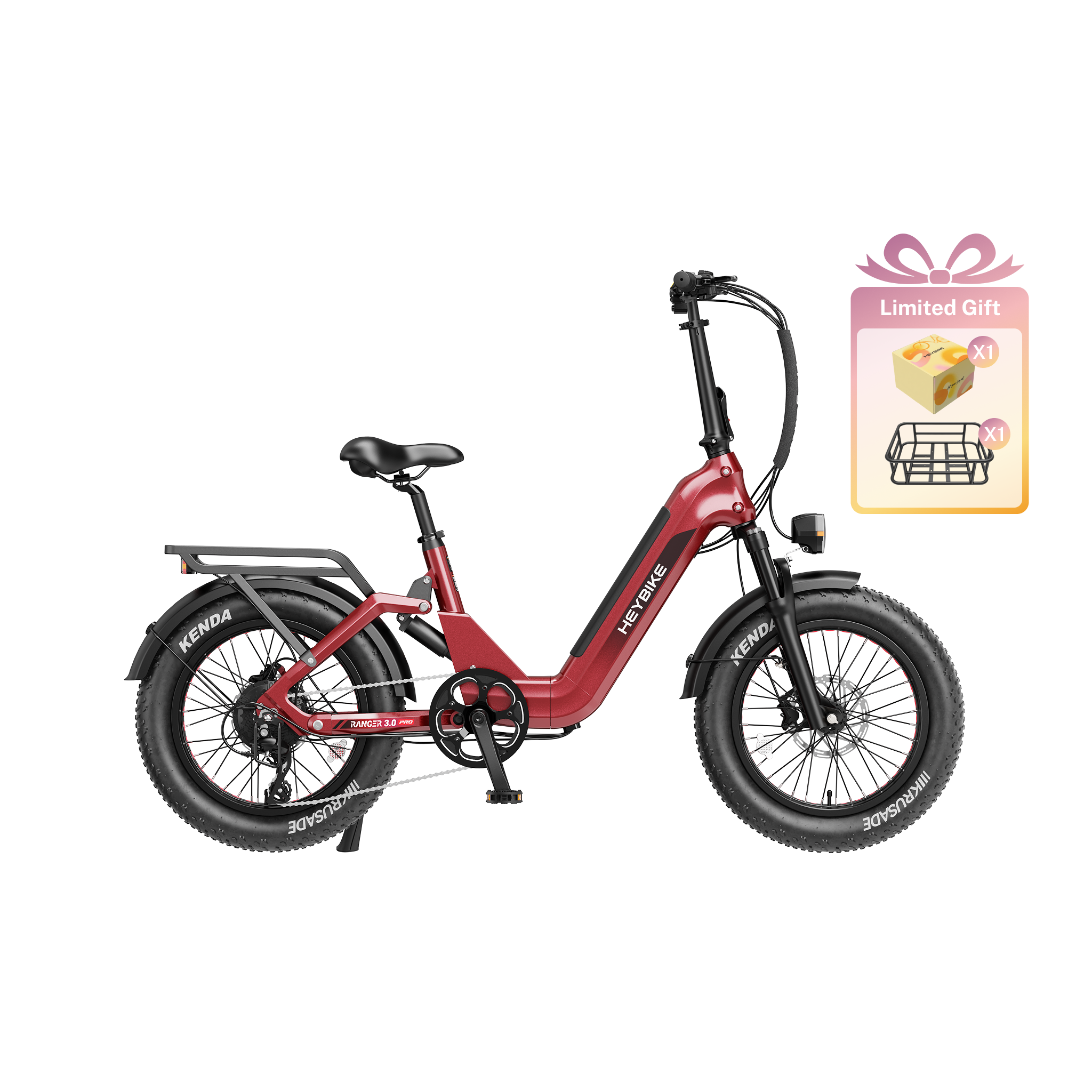 Heybike Ranger 3.0 Pro 750W Folding Fat Tire Electric Bike