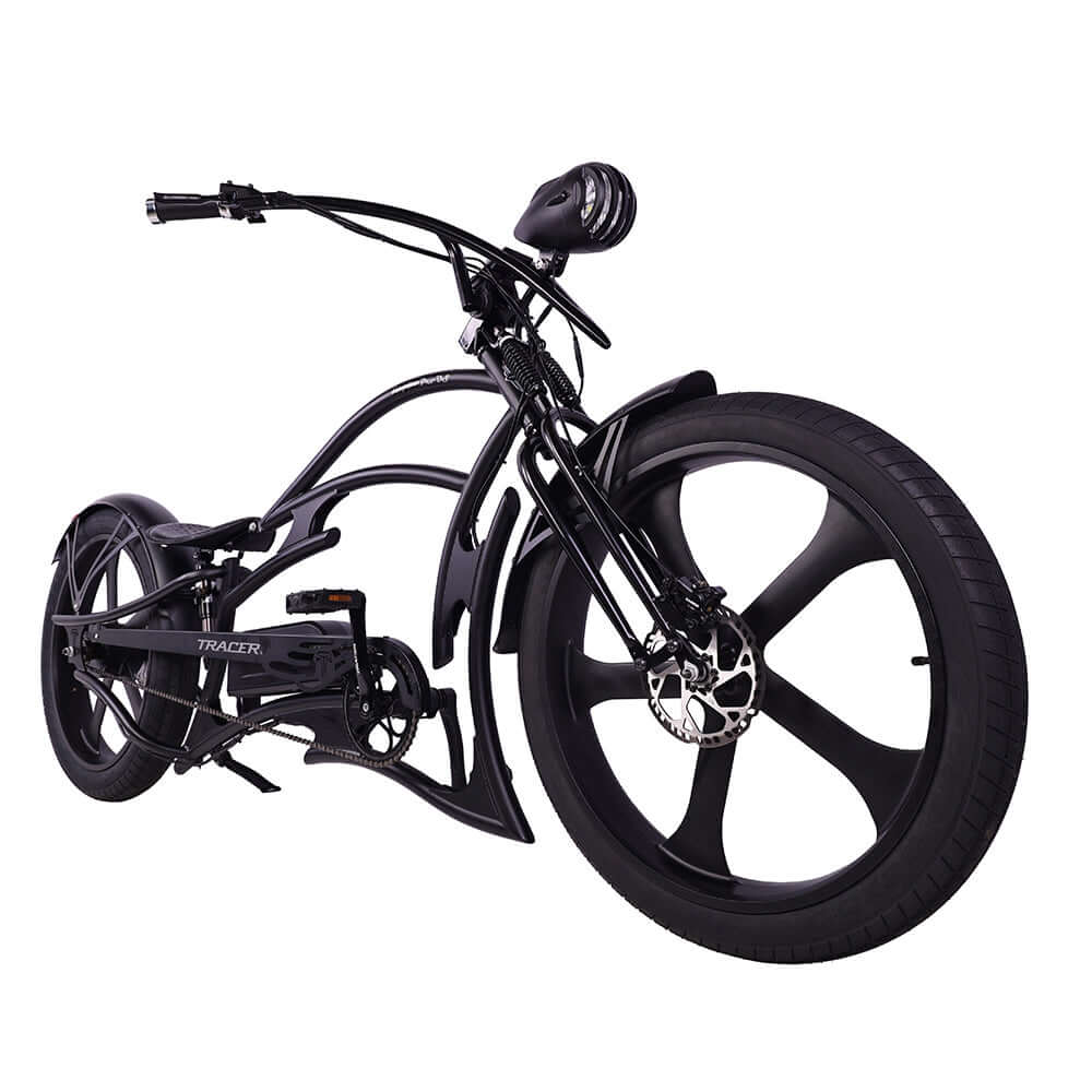 Tracer Raptor Pro DS 800W Stretch Chopper Cruiser Electric Bike