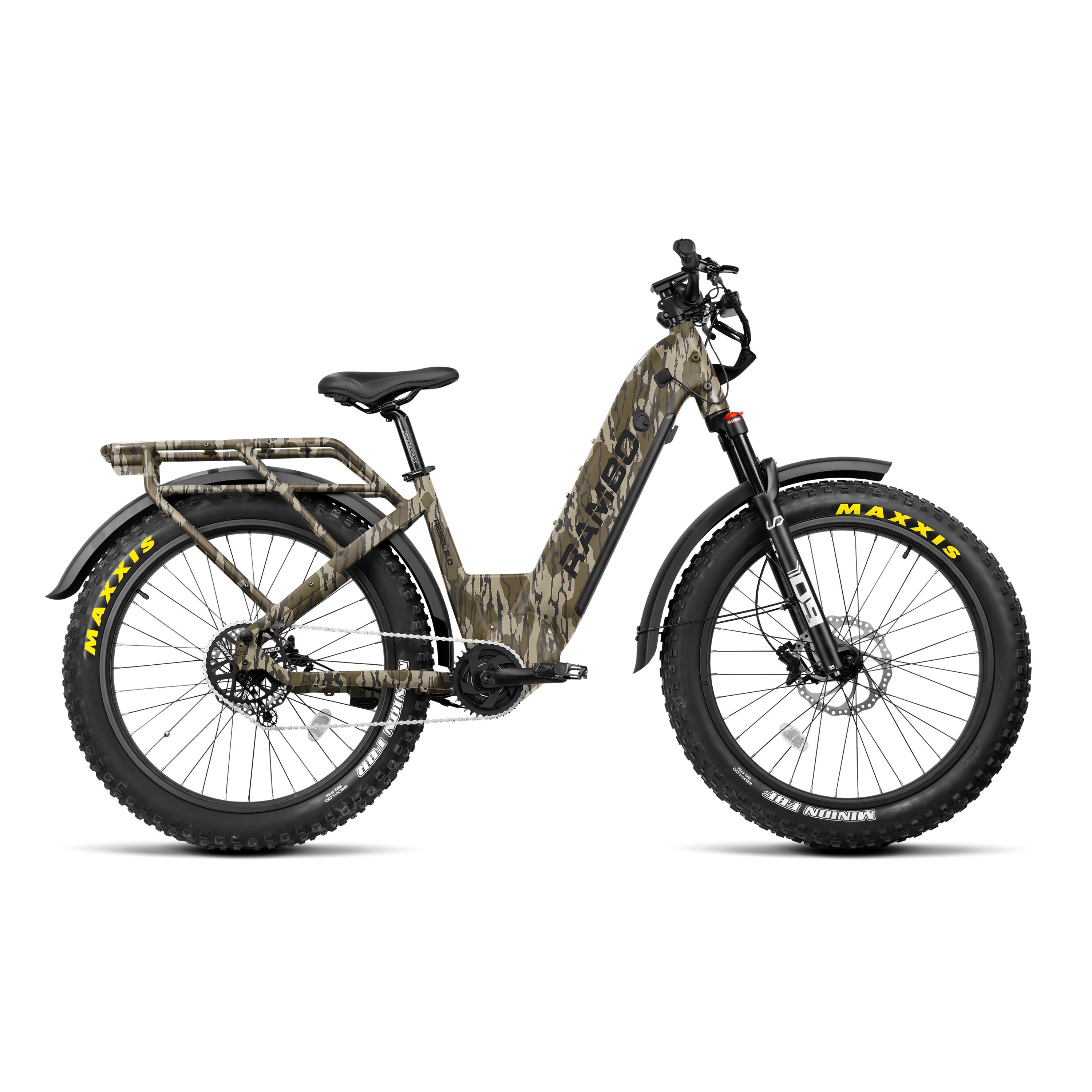 Rambo Rebel 2.0 SS Single Speed Mid Drive Electric Hunting Bike