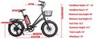 GlareWheel EB-RU 500W Fat Tire Electric Bike with Front Basket