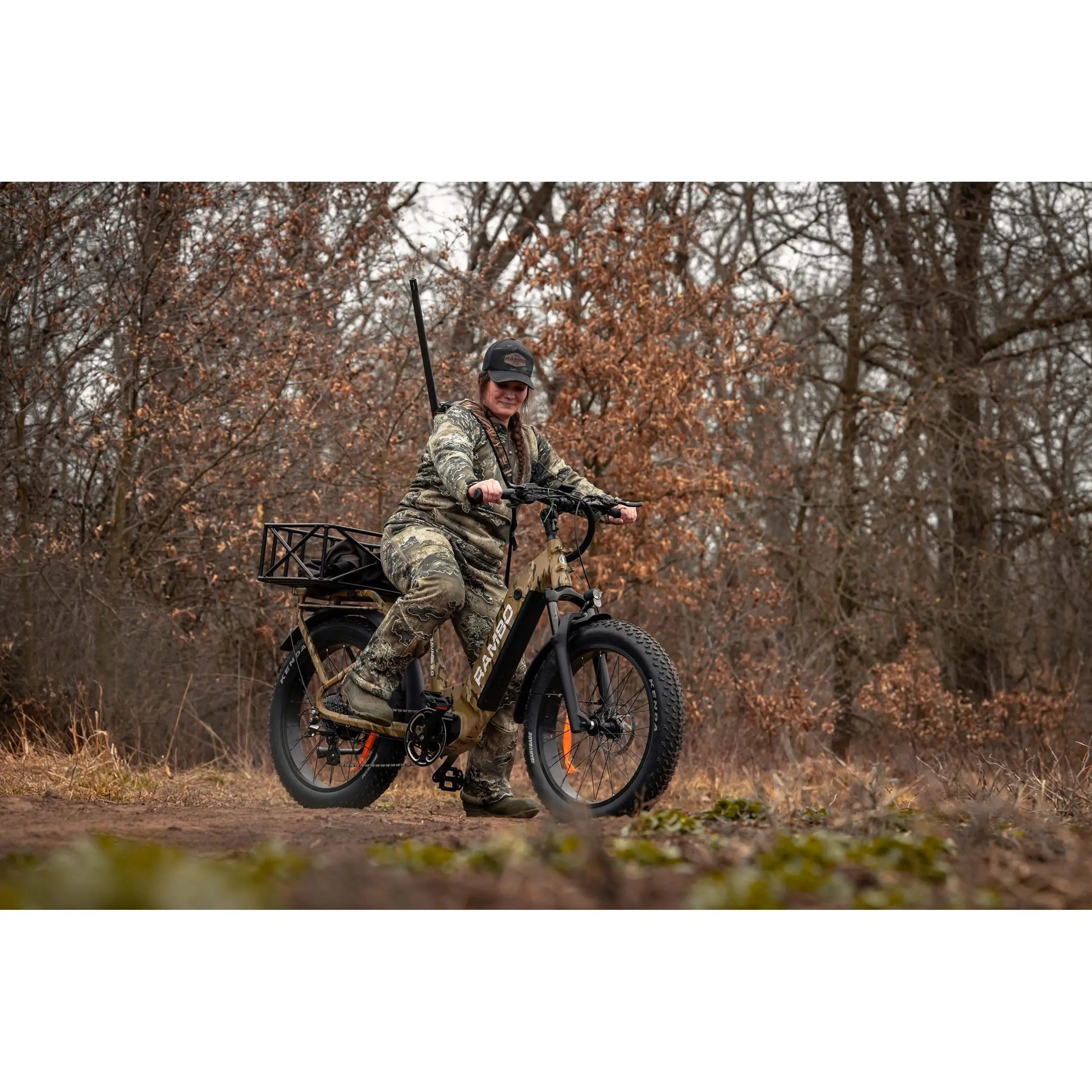 Rambo Savage 2.0 Step-Thru Fat Tire Electric Hunting Bike 