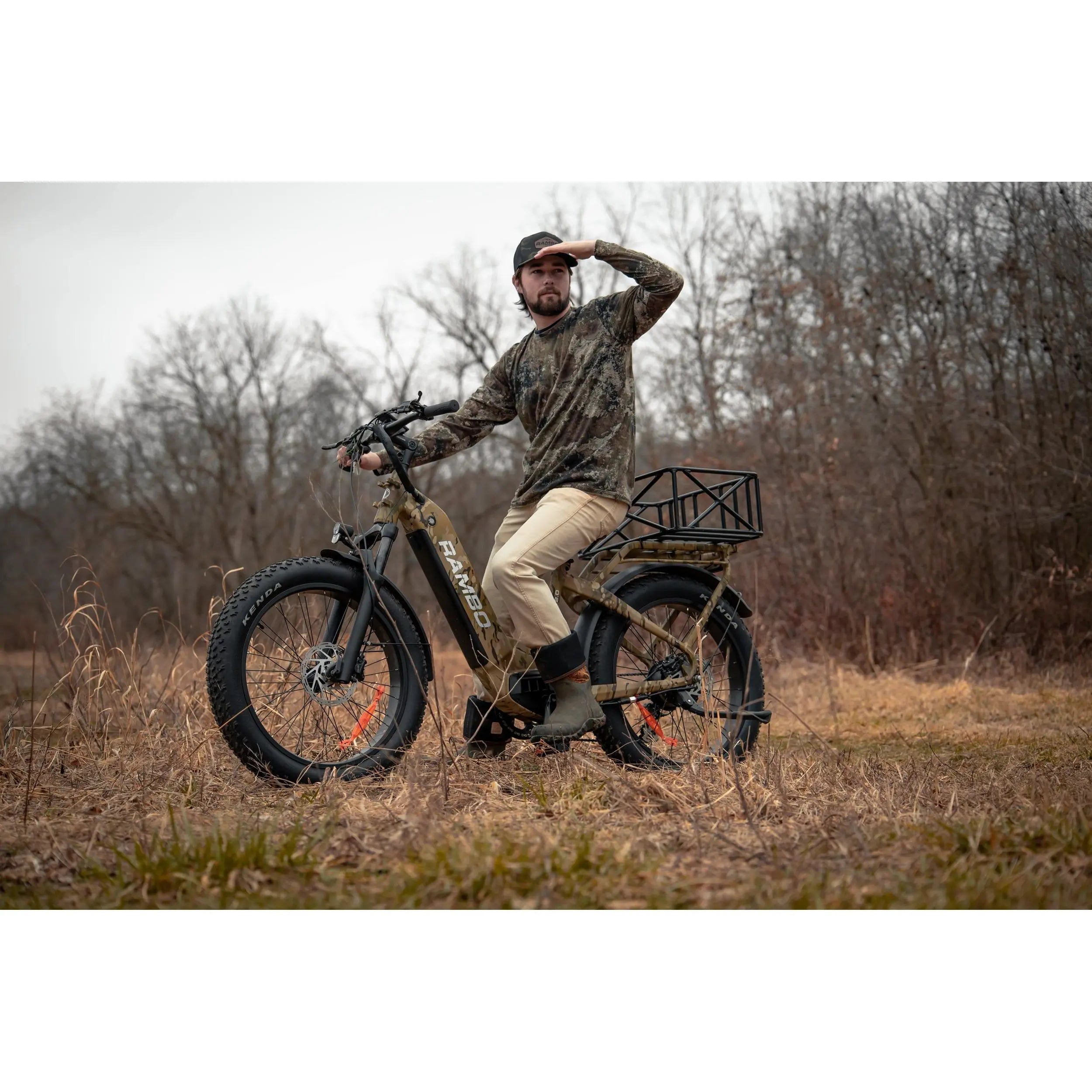 Rambo Savage 2.0 Step-Thru Fat Tire Electric Hunting Bike 