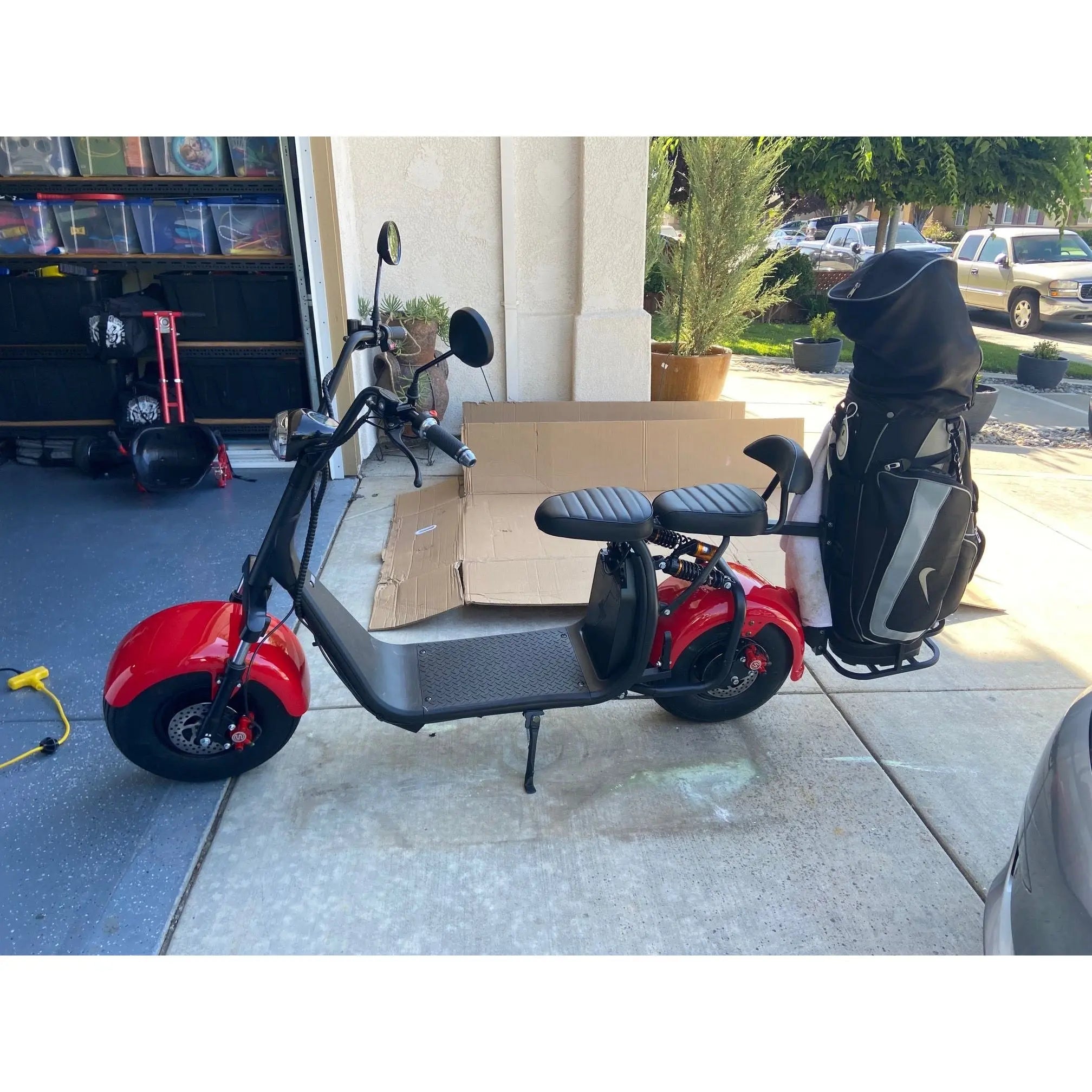 SoverSky X7 Fat Tire Two-Wheel Electric Golf Scooter  Electric Bikes Paradise