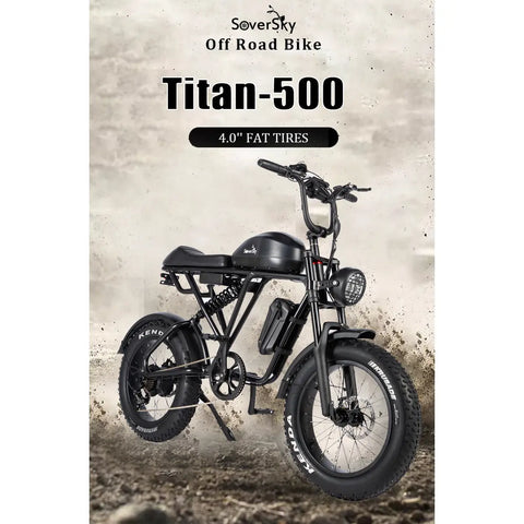 SoverSky Titan 500 Shimano 7-Speed Fat Tire Electric Bike