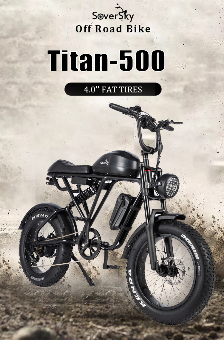 SoverSky Titan 500 Shimano 7-Speed Fat Tire Electric Bike
