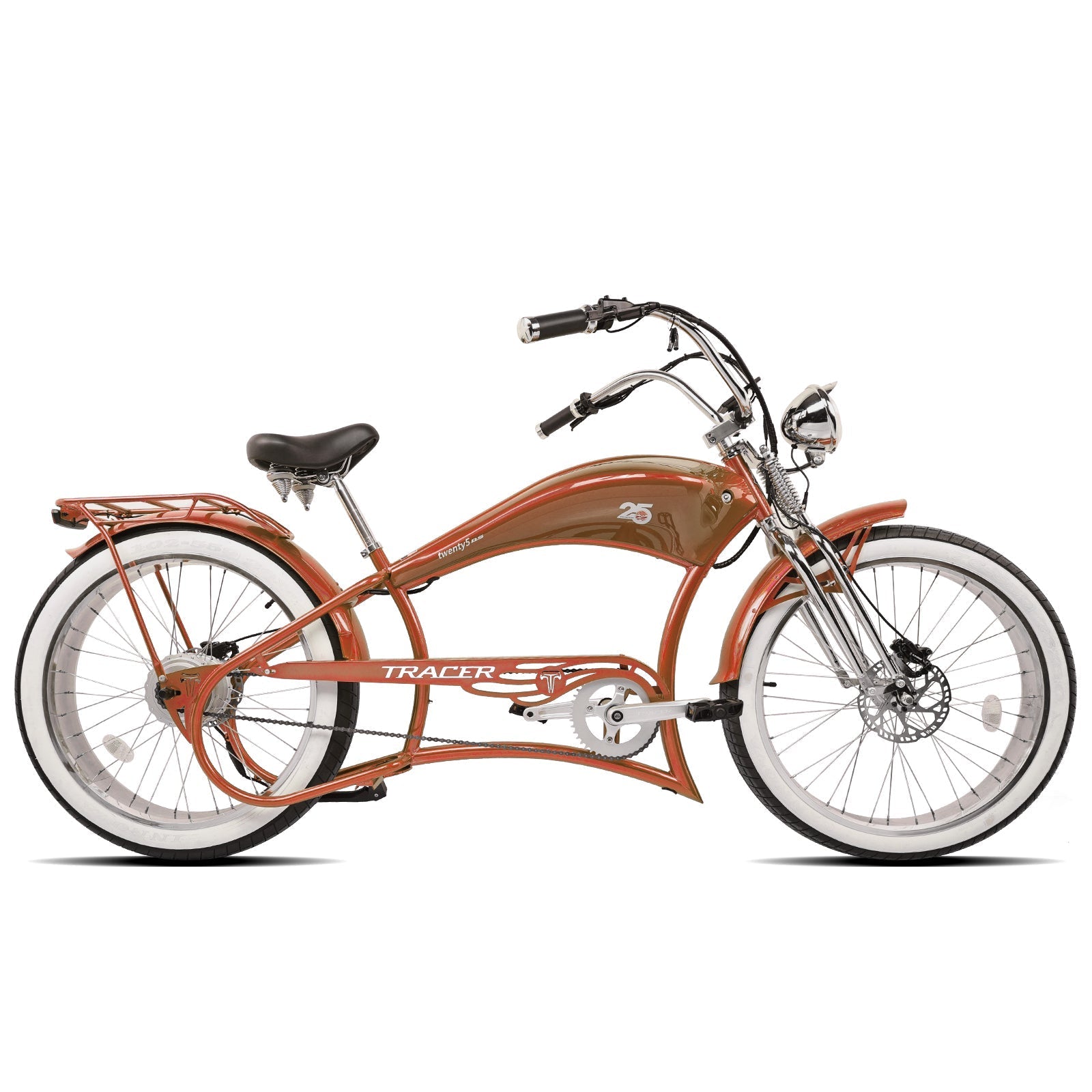 Tracer Twenty5 800W Chopper Stretch Cruiser Electric Bike