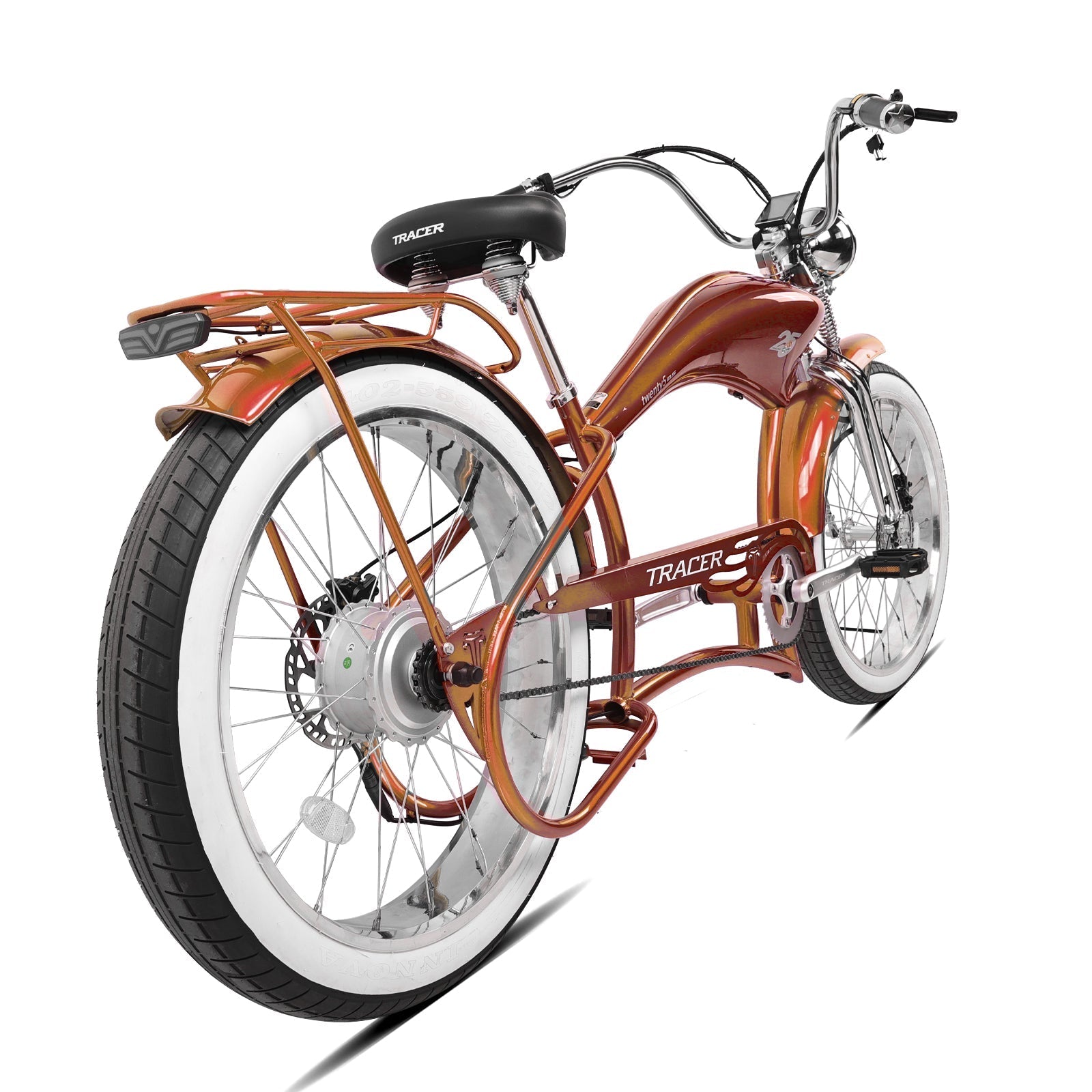Tracer Twenty5 800W Chopper Stretch Cruiser Electric Bike
