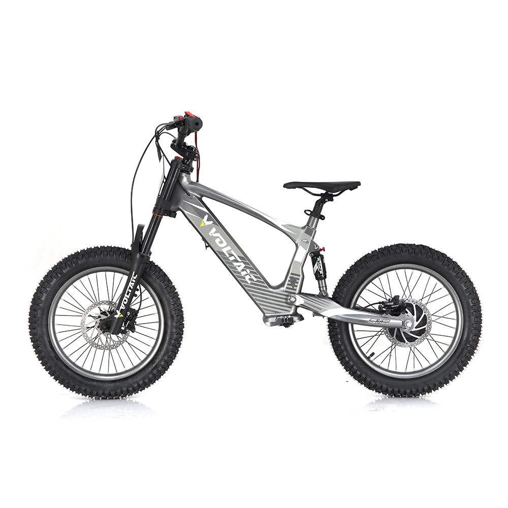 Voltaic Flying Fox 18-Inch Youth Electric Dirt Bike with Hydraulic Brakes
