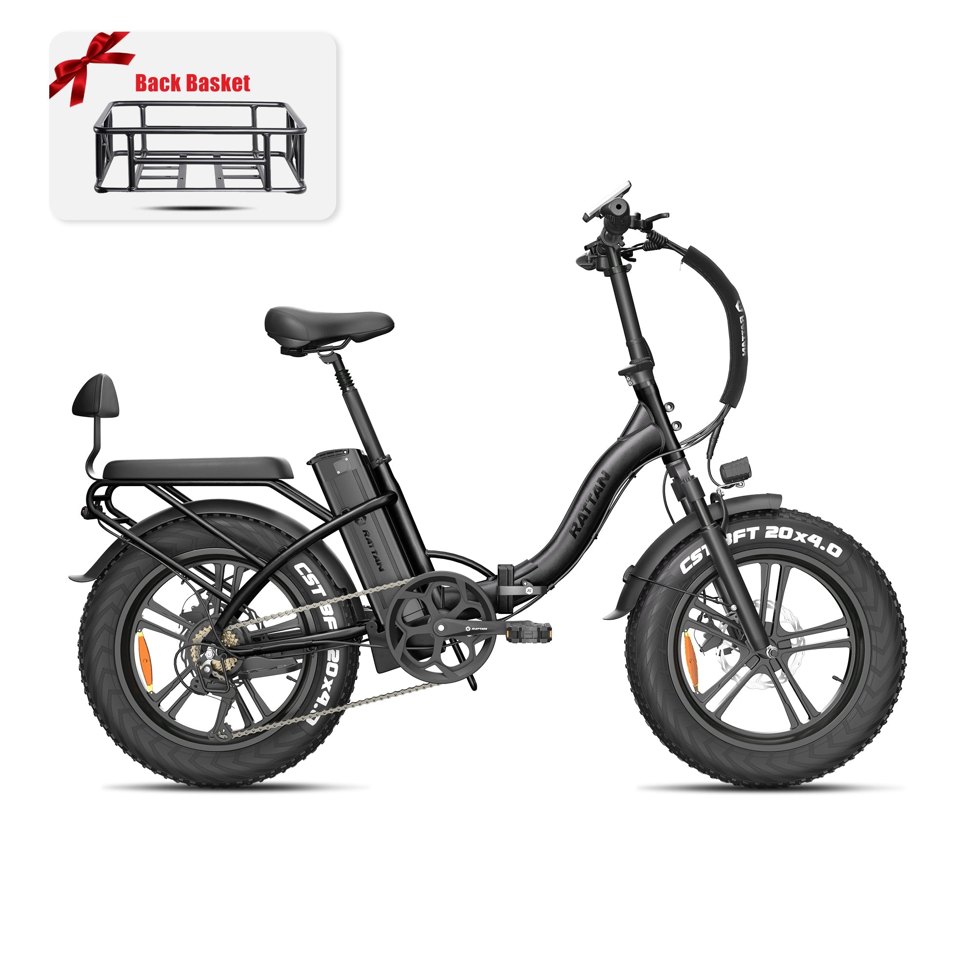 Rattan LF 750 Pro Step Thru Folding Fat Tire Electric Bike