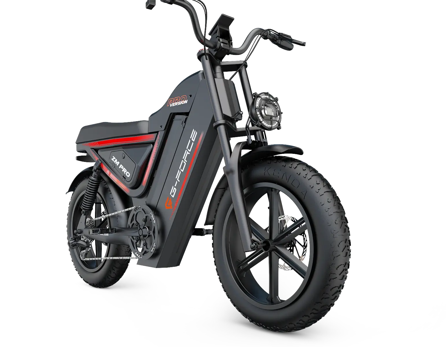 G-Force ZM PRO 1000W 52V Fat Tire Moped-Style Electric Bike