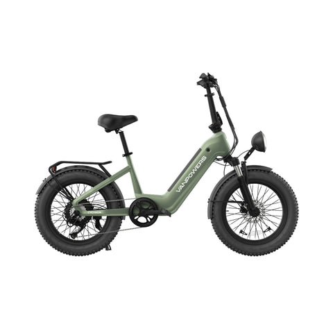 Vanpowers Cycanon Step Thru Fat Tire Folding Electric Bike
