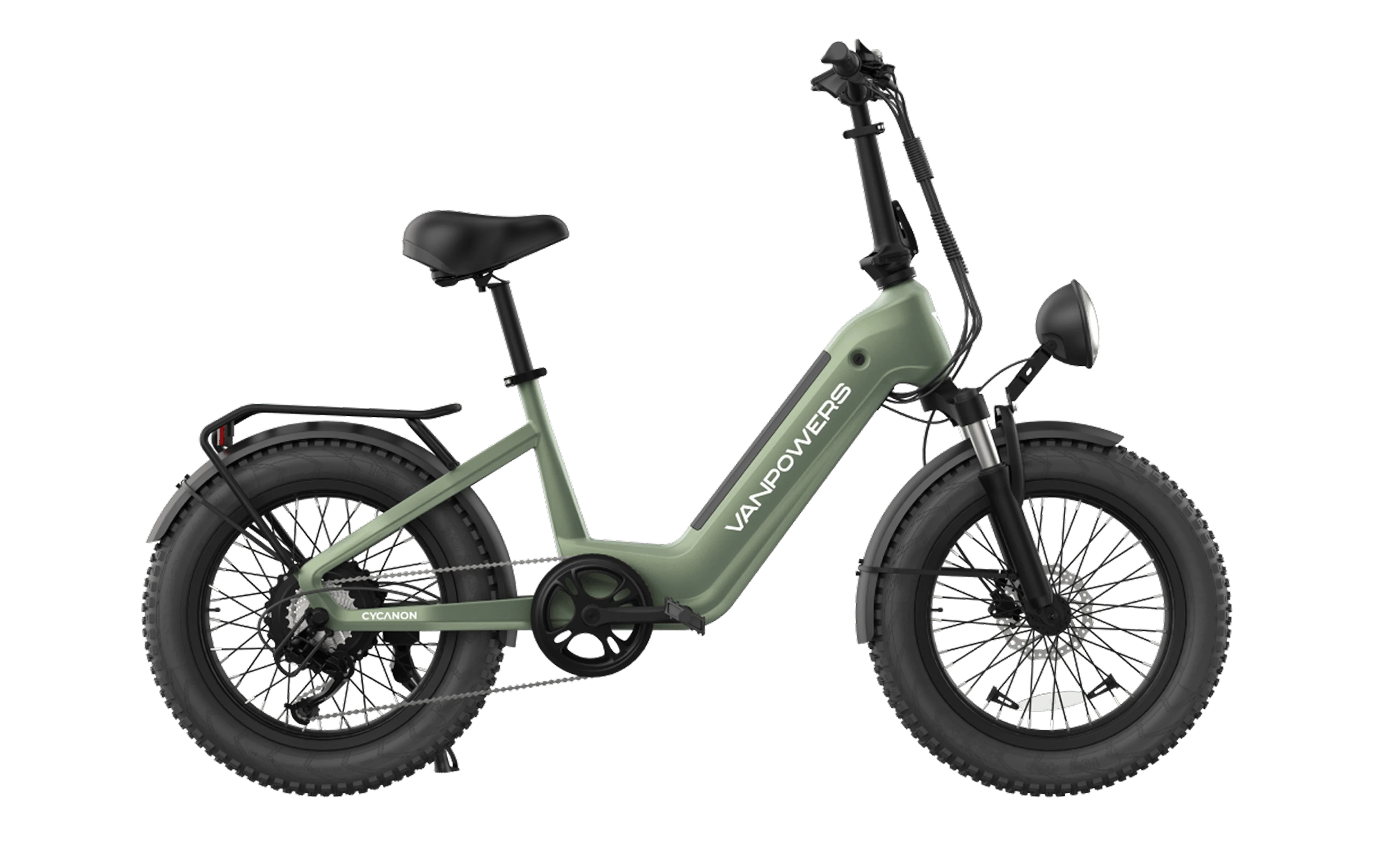 Vanpowers Cycanon Step Thru Fat Tire Folding Electric Bike