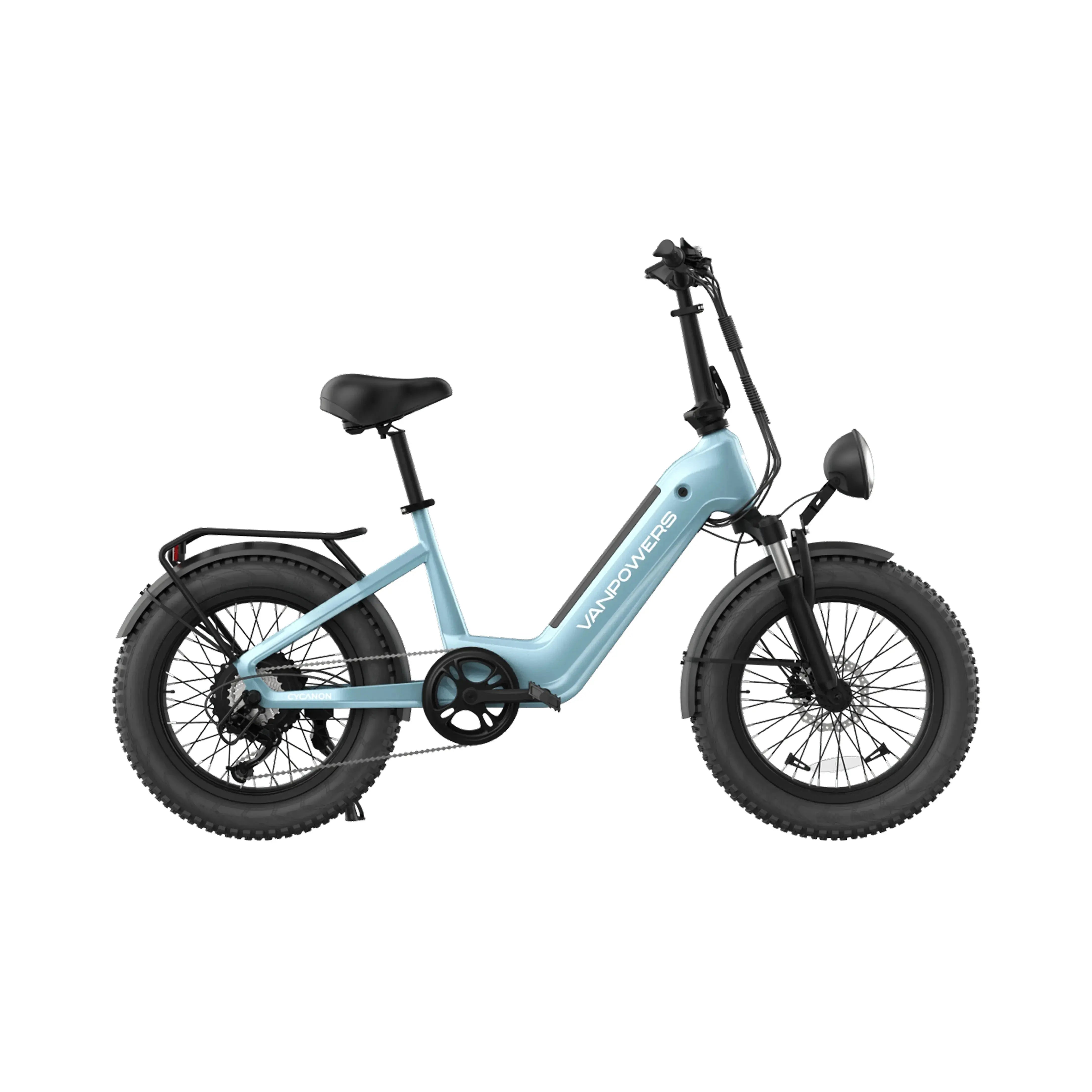 Vanpowers Cycanon Step Thru Fat Tire Folding Electric Bike  Electric Bikes Paradise