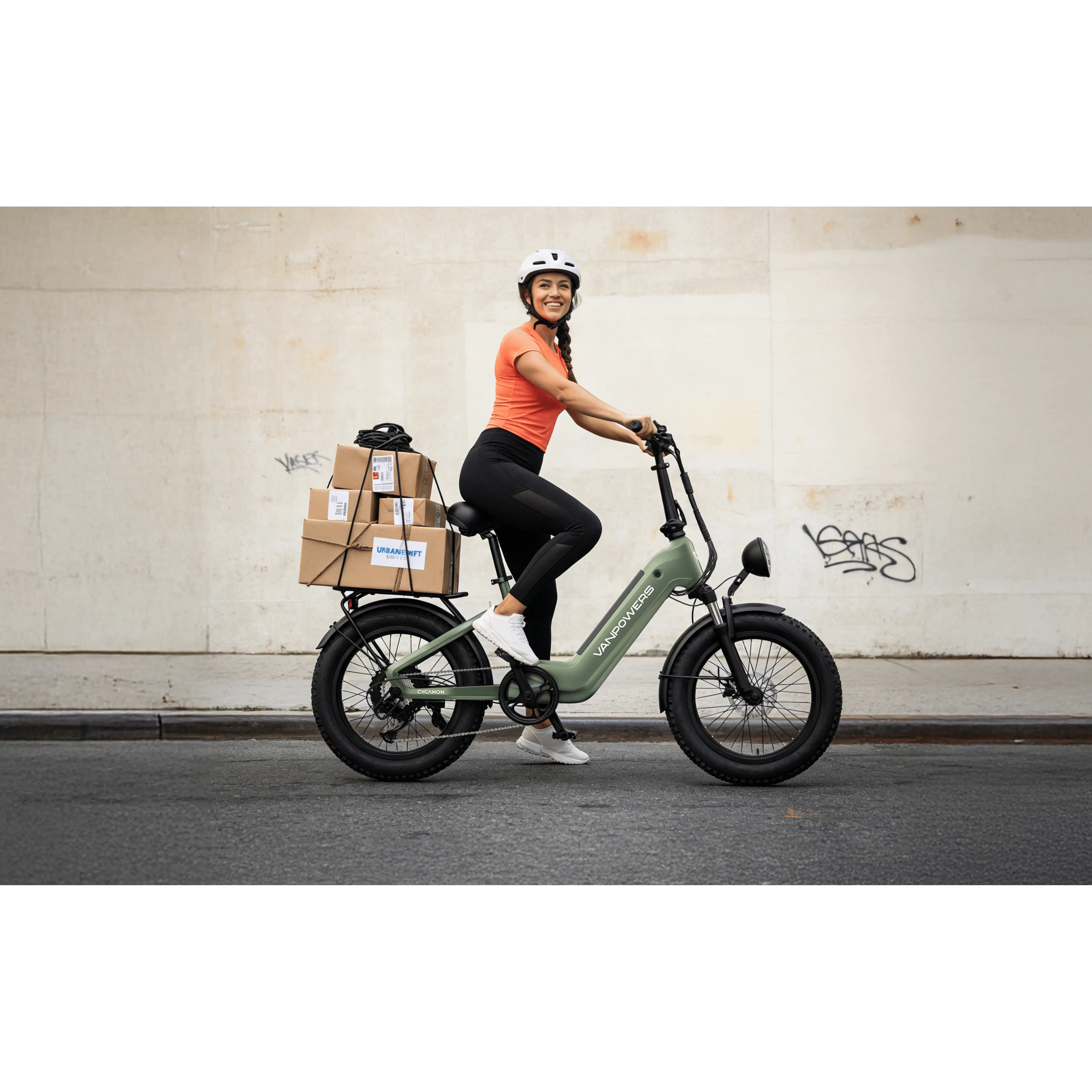 Vanpowers Cycanon Step Thru Fat Tire Folding Electric Bike  Electric Bikes Paradise