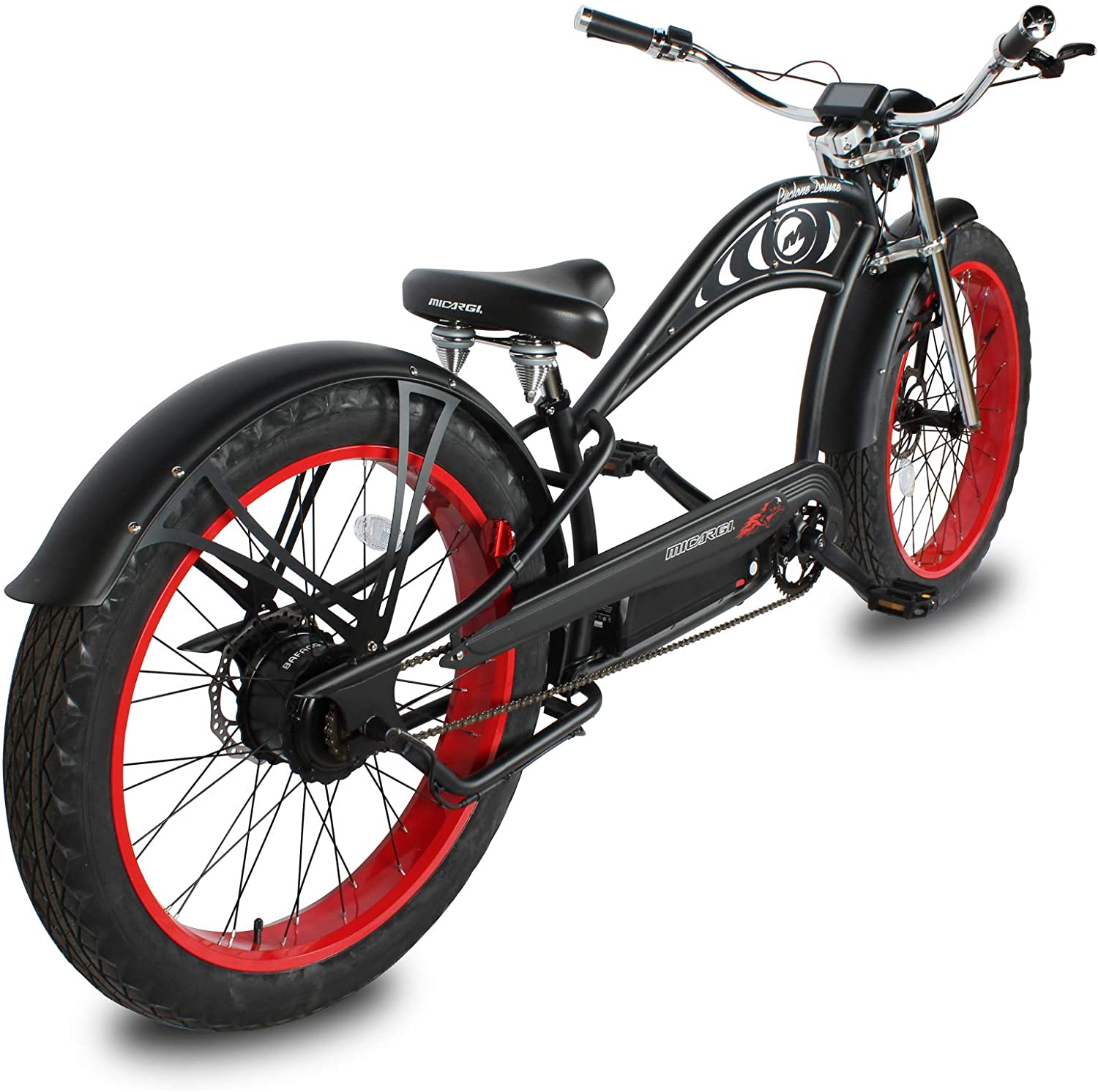 Micargi Cyclone 2.0 Deluxe 500W 48V Fat Tire Stretch Cruiser Electric Bike