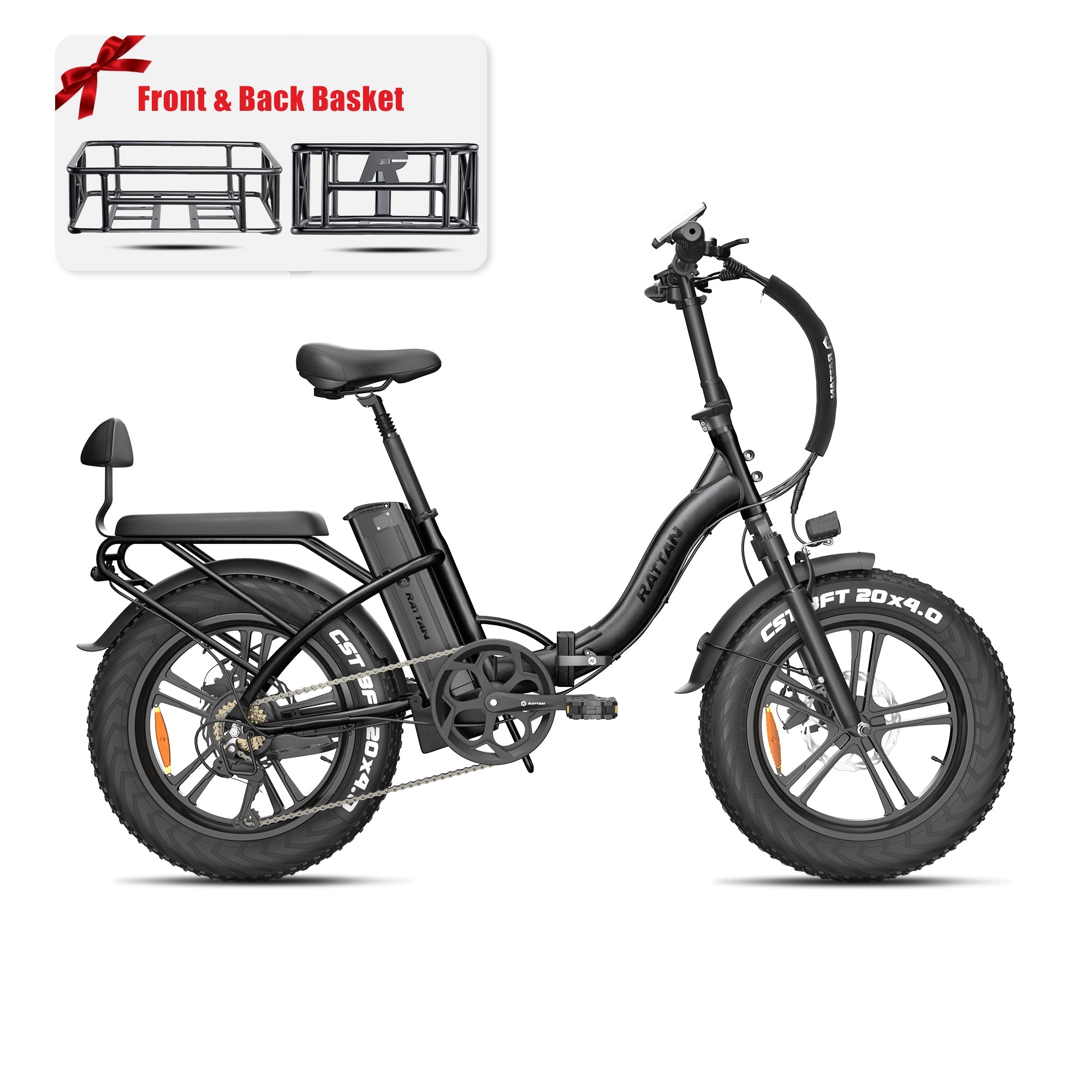 Rattan LF 750 Pro Step Thru Folding Fat Tire Electric Bike