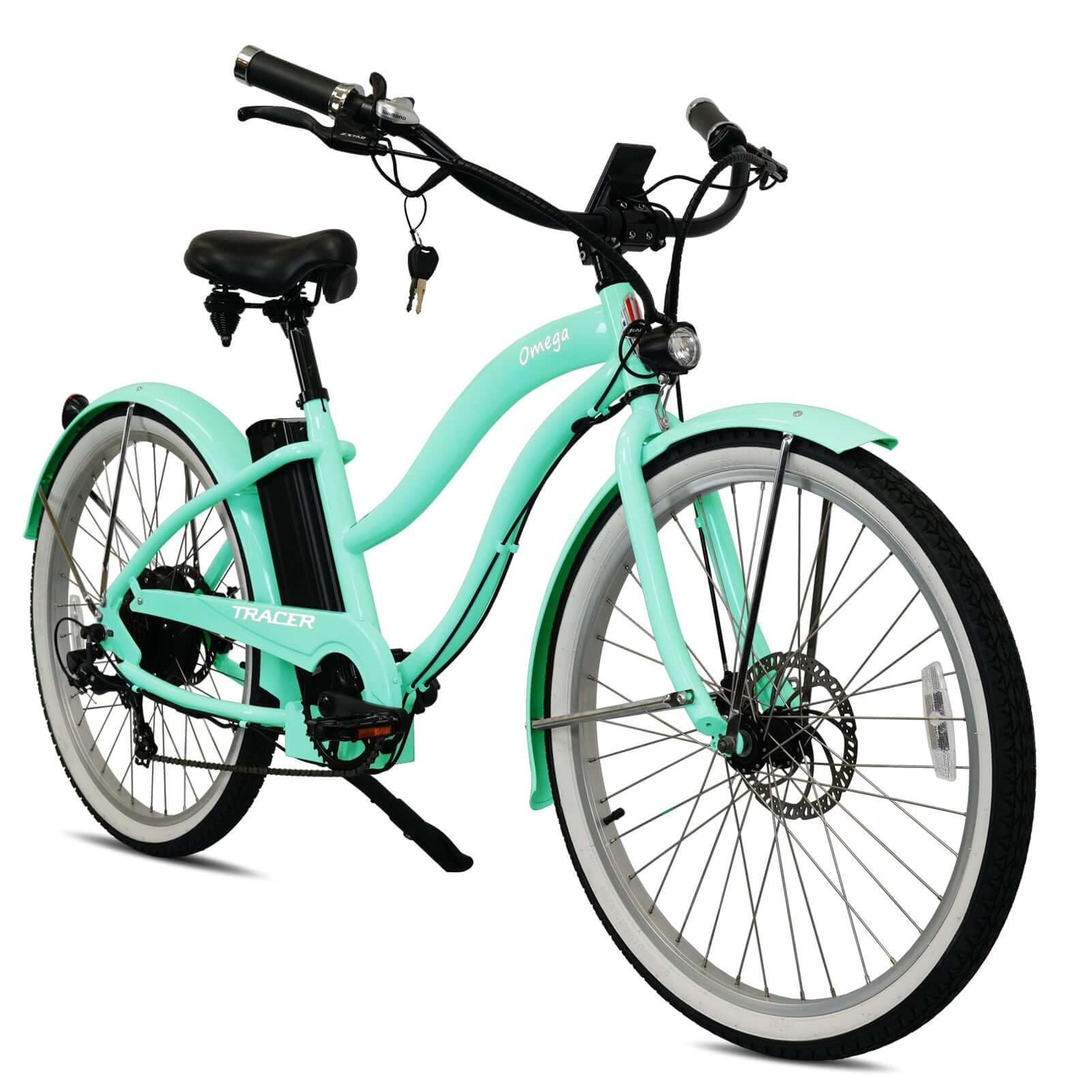 Tracer Omega 500W Electric Beach Cruiser Bike for Women
