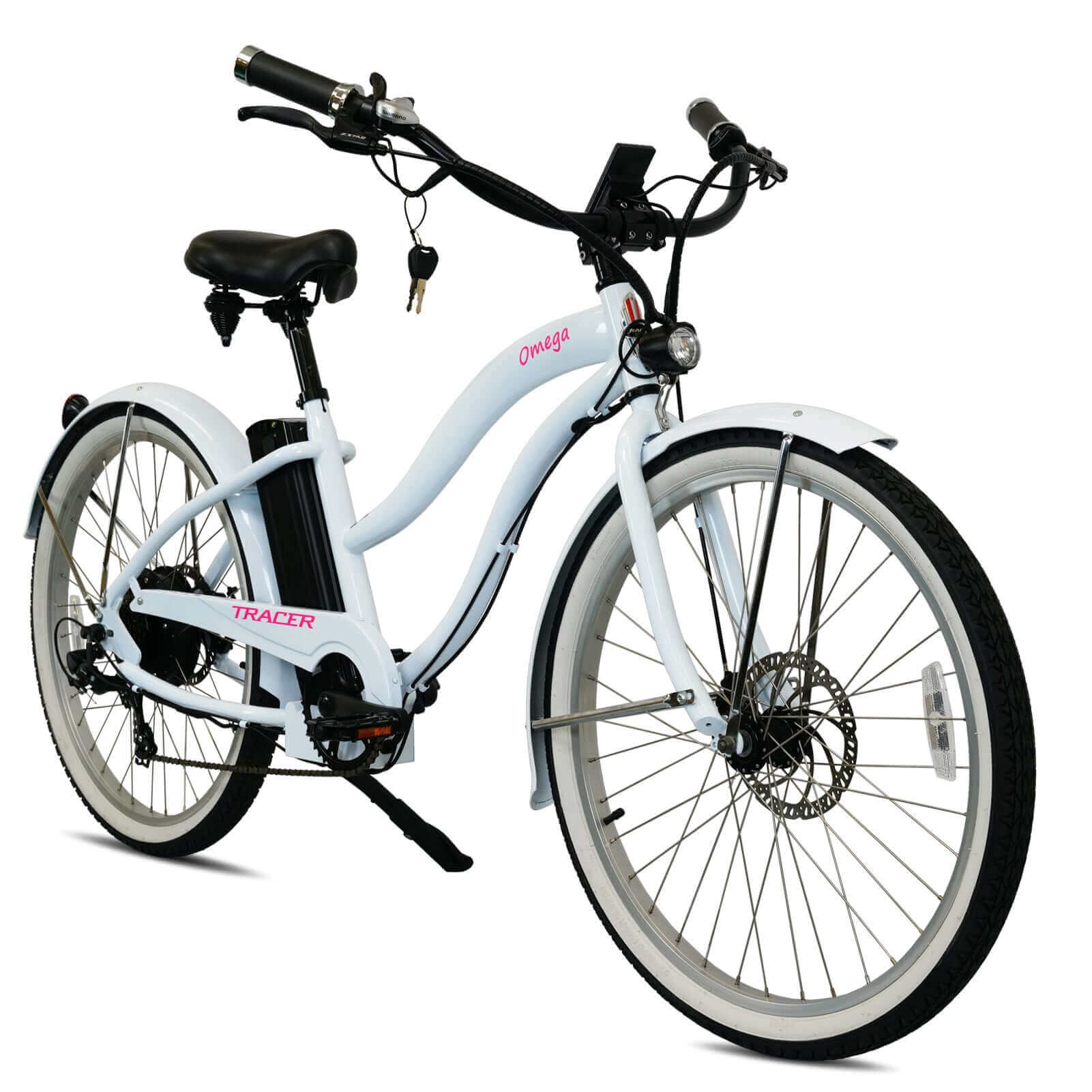 Tracer Omega 500W Electric Beach Cruiser Bike for Women