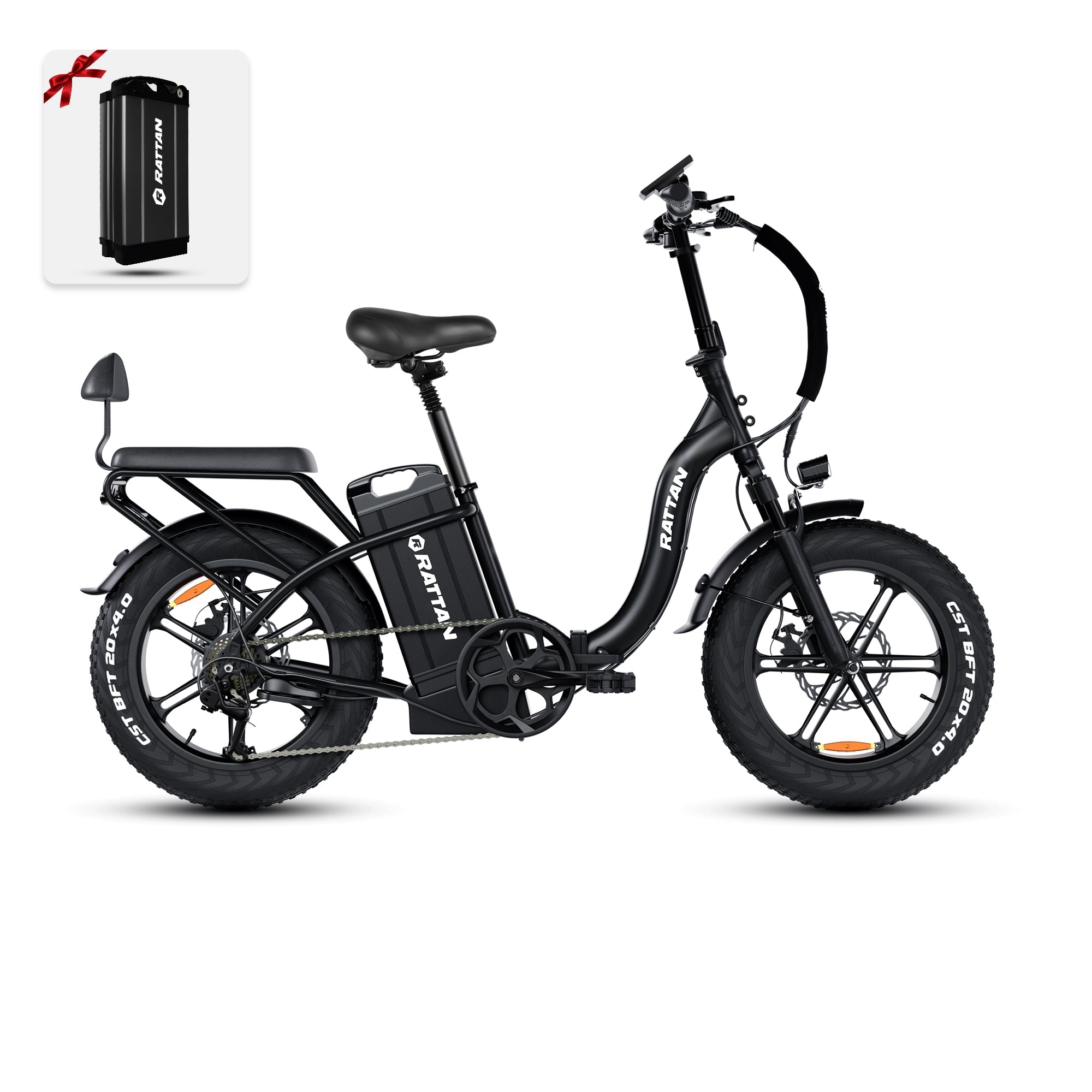 Rattan LF Ultra Step Thru Folding Fat Tire Electric Bike