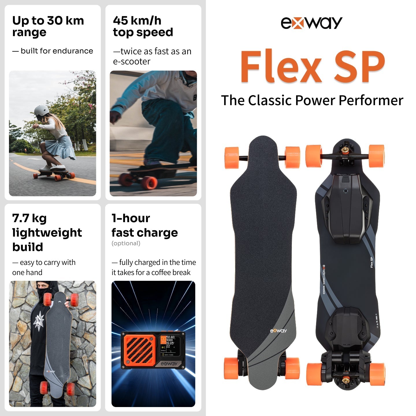Exway Flex Belt Electric Skateboard