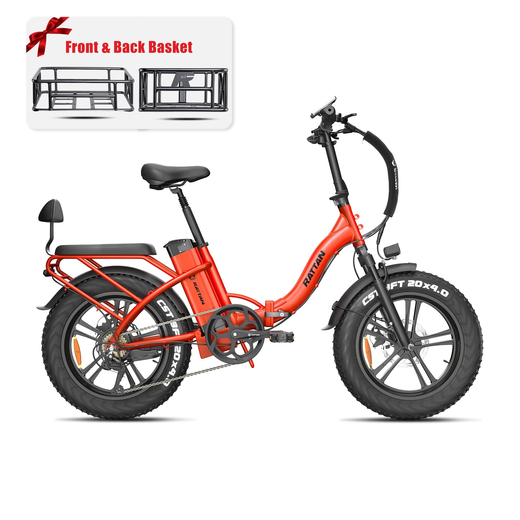 Rattan LF 750 Pro Step Thru Folding Fat Tire Electric Bike