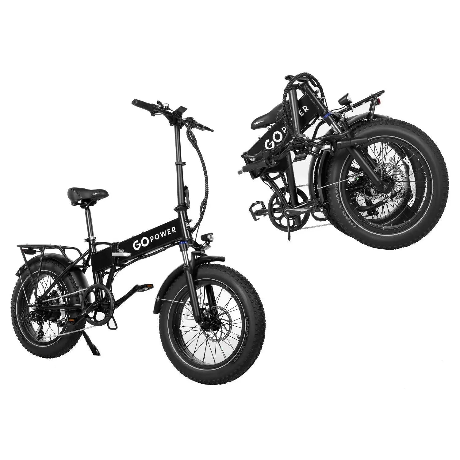 GoPowerBike GoExpress V2 750W 7-Speed Fat Tire Folding Electric Bike  Electric Bikes Paradise