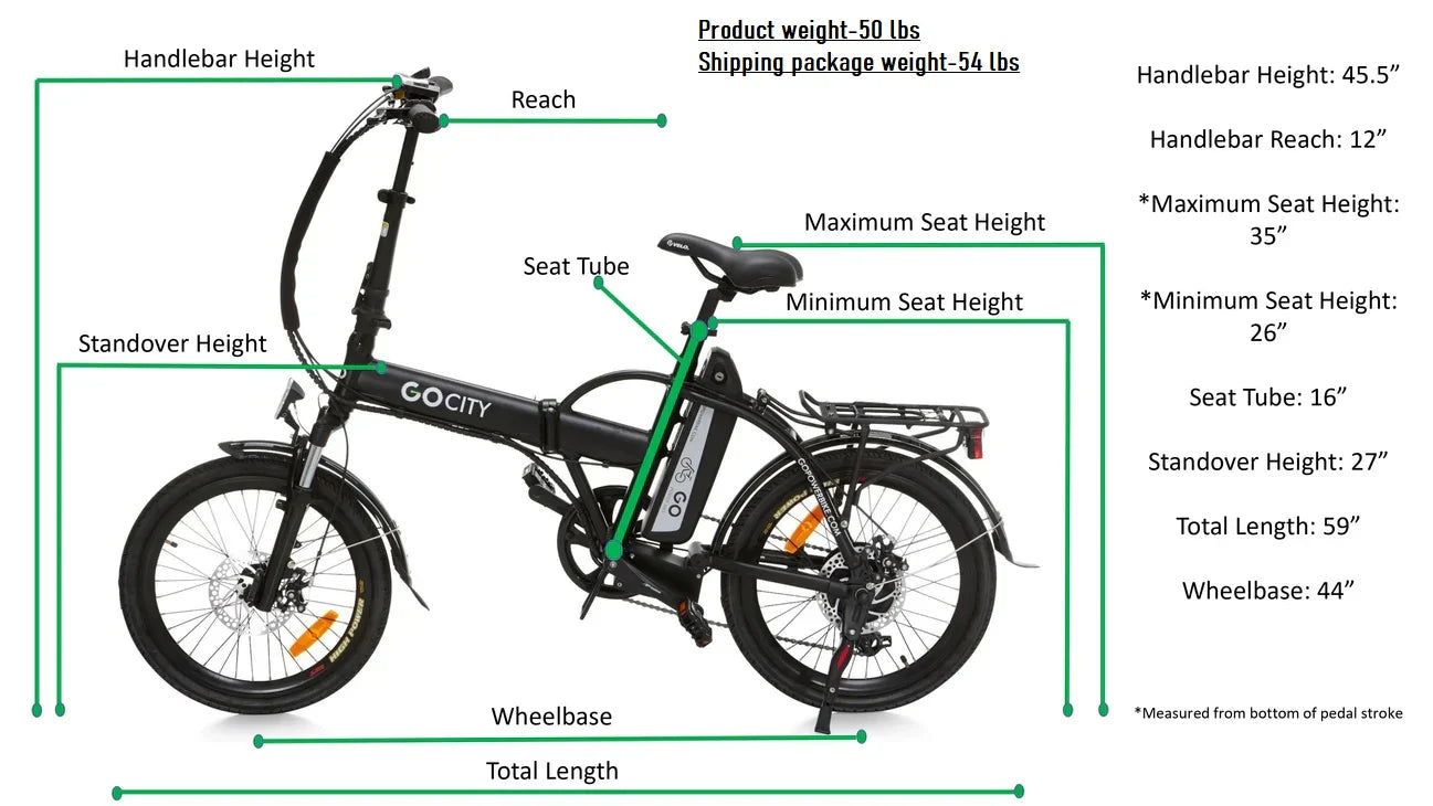 GoPowerBike GoCity 500W 48V Folding Electric Commuter Bike