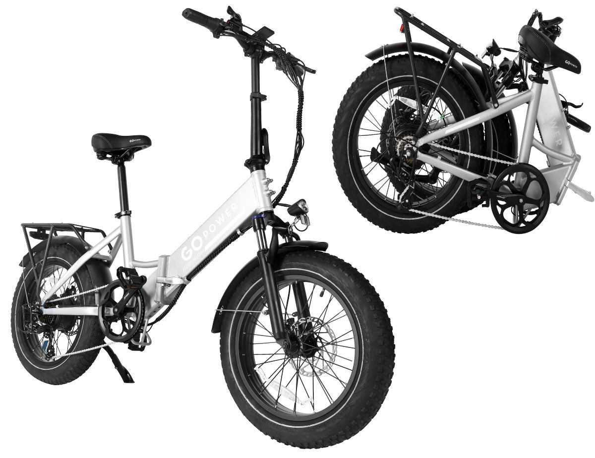 GoPowerBike GoCruiser V2 750W 7-Speed Step-Through Folding Fat Tire Electric Bike
