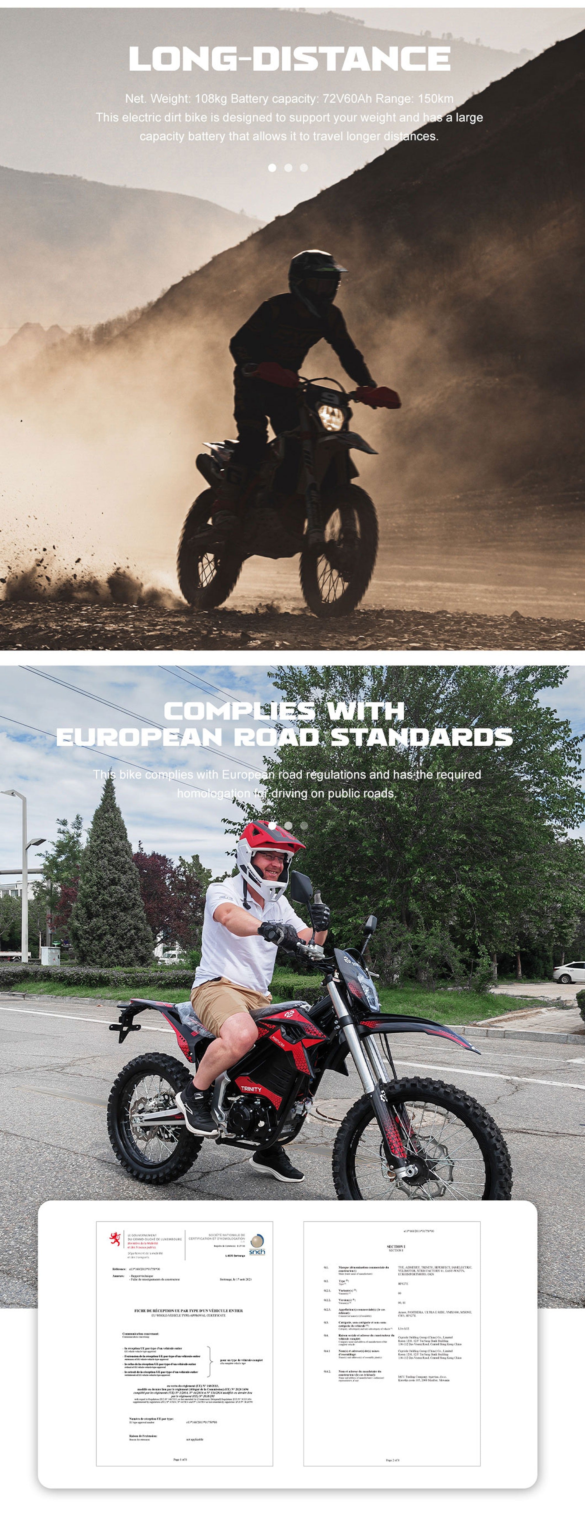 MotoTec Venom 72V 12000W Electric Dirt Bike