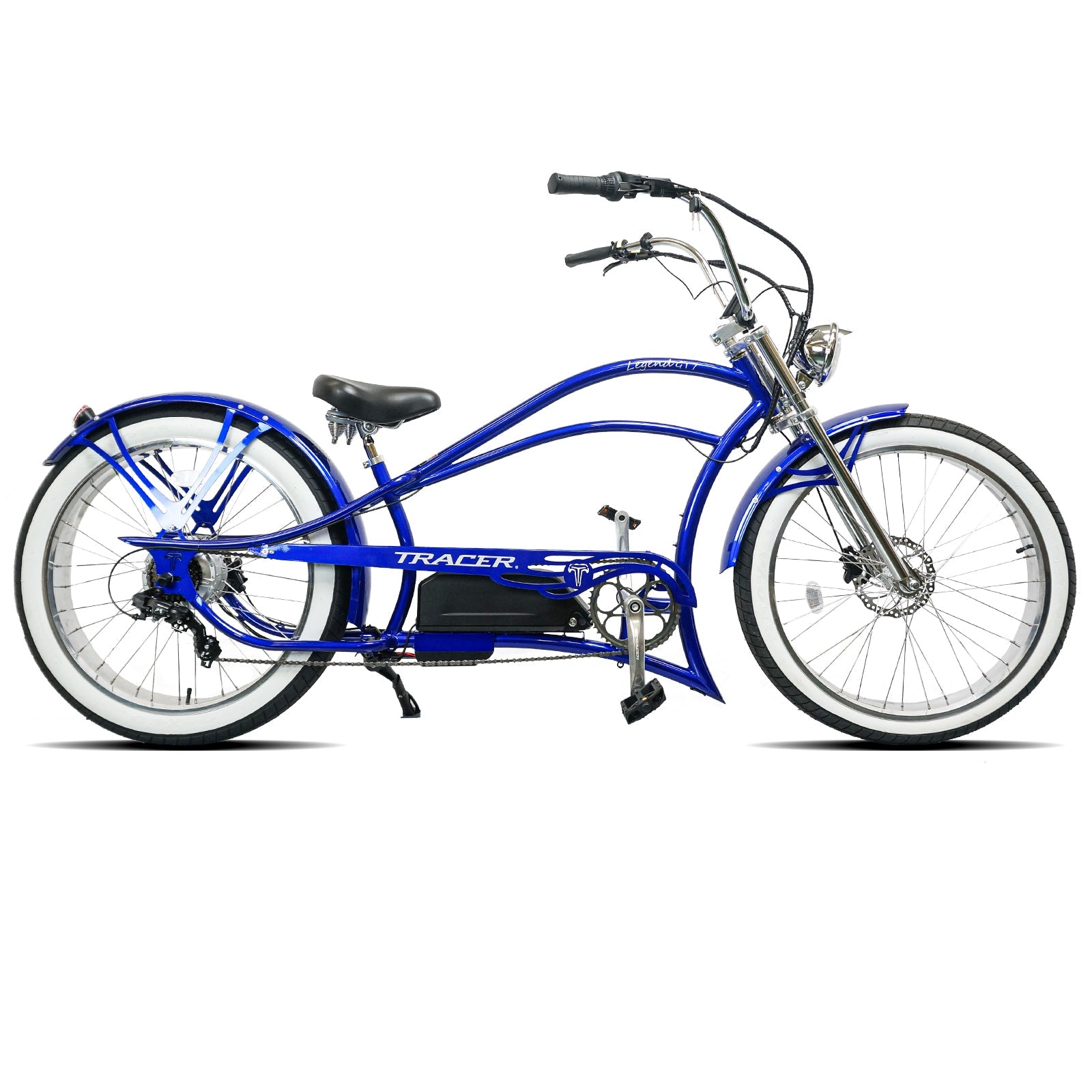 Tracer Legend GT7 1000W Stretch Cruiser Chopper Electric Bike