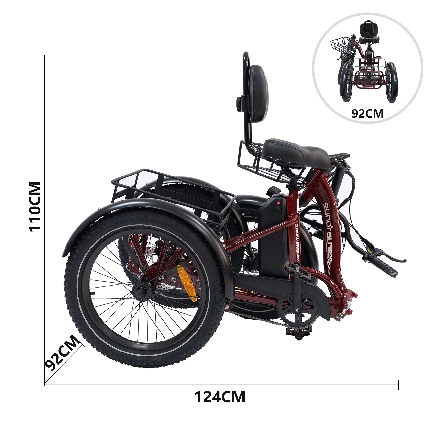 Eunorau ONE-TRIKE 2.0 Step-through Electric Trike