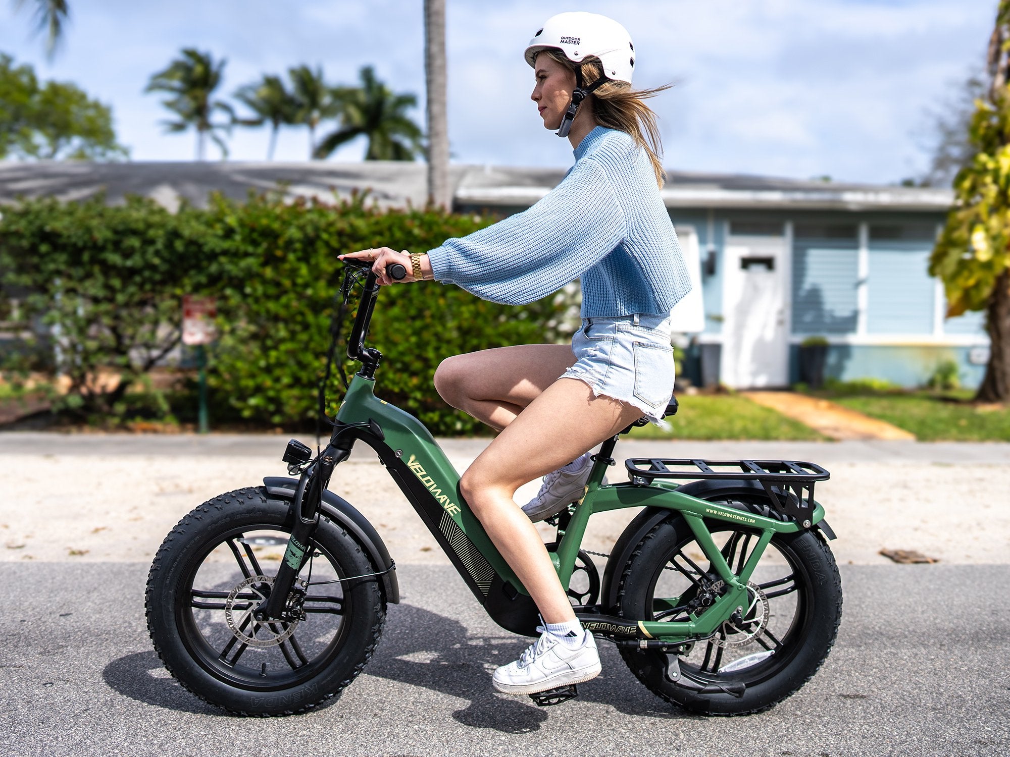 Velowave Pony Compact Step Thru Fat Tire Electric Bike