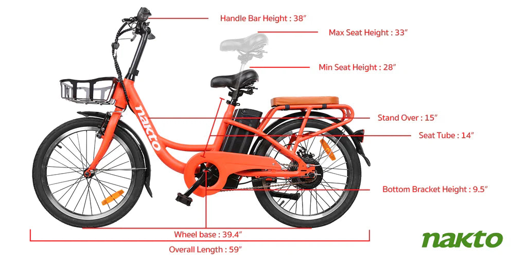 Nakto Pony Step Thru Electric City Bike