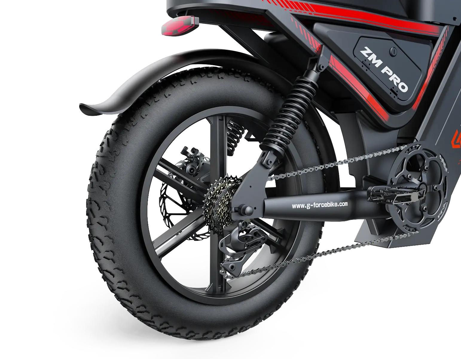 G-Force ZM PRO 1000W 52V Fat Tire Moped-Style Electric Bike