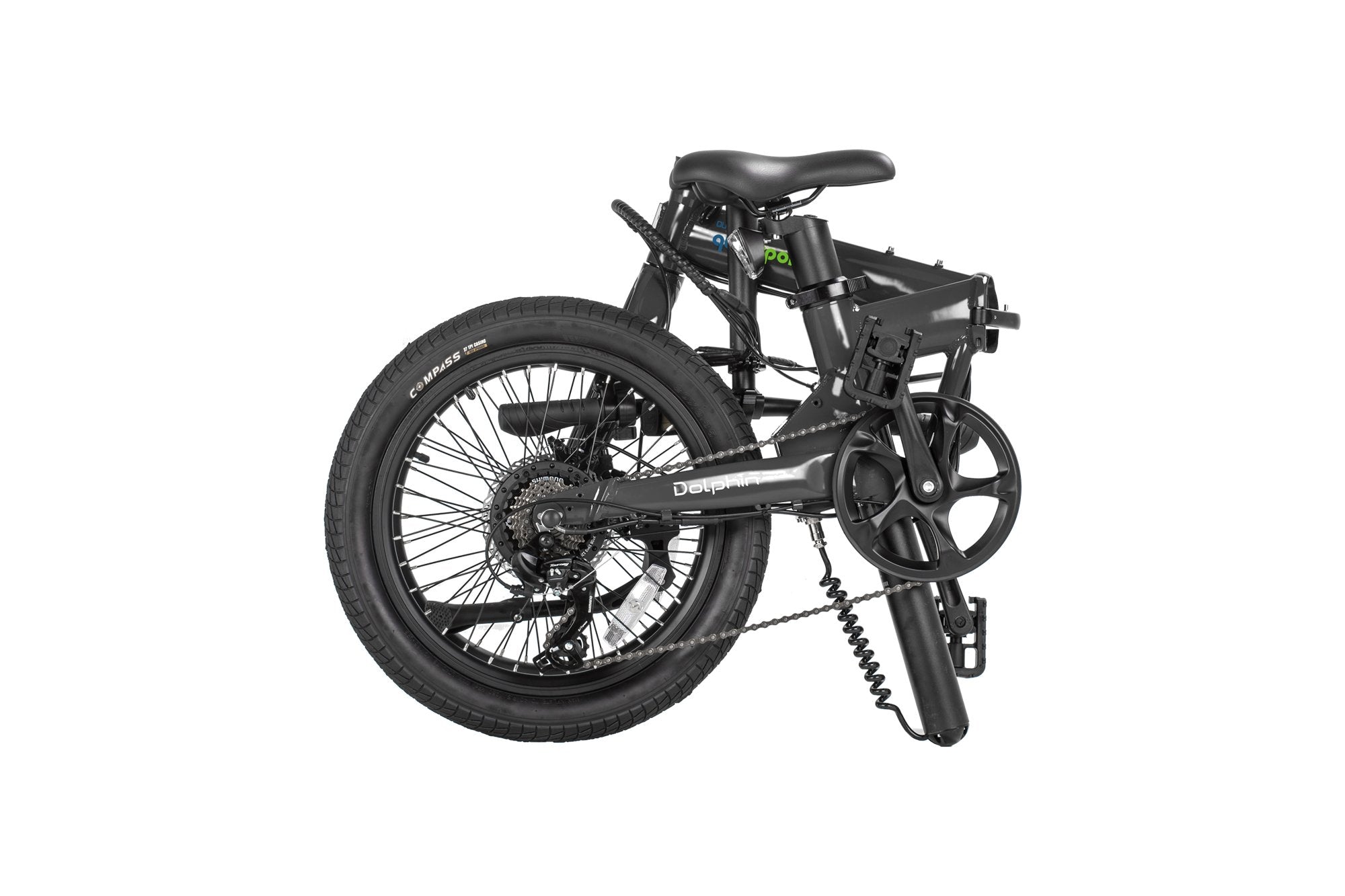 Qualisports Dolphin 350W 20-Inch Long-Range Folding Electric Bike