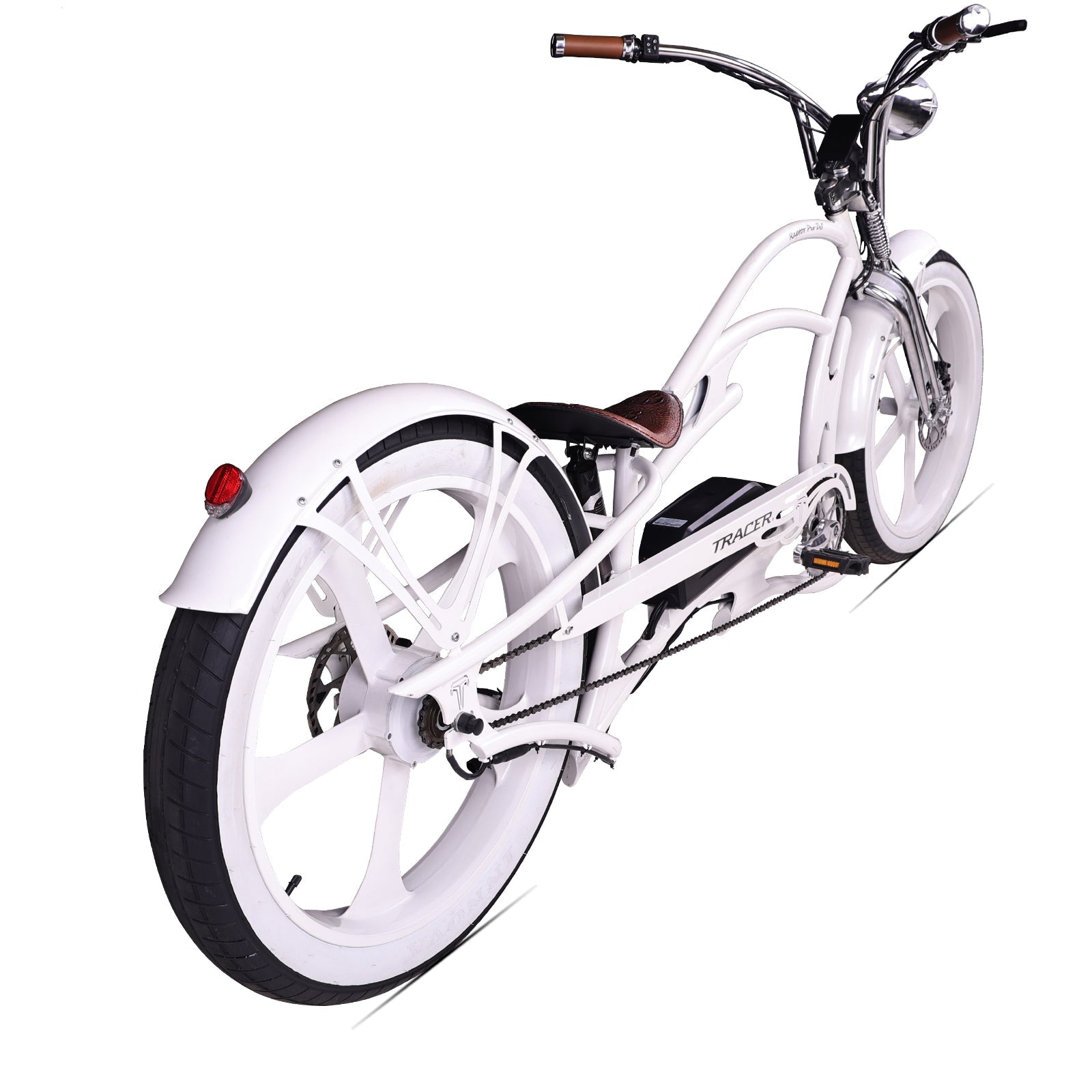 Tracer Raptor Pro DS 800W Stretch Chopper Cruiser Electric Bike